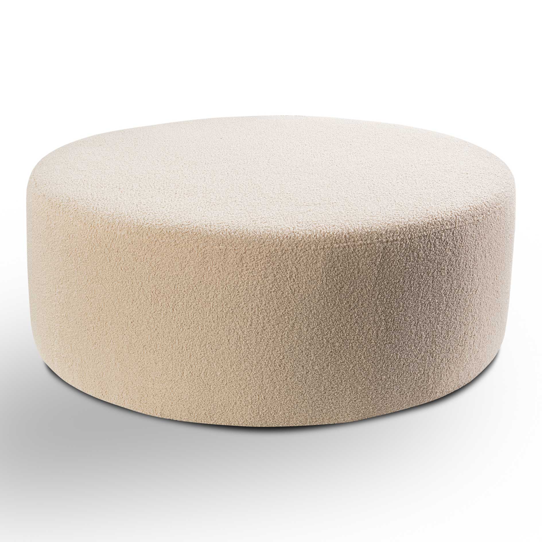 Hocker KOLO - beige - Bouclé - Ø 103 cm