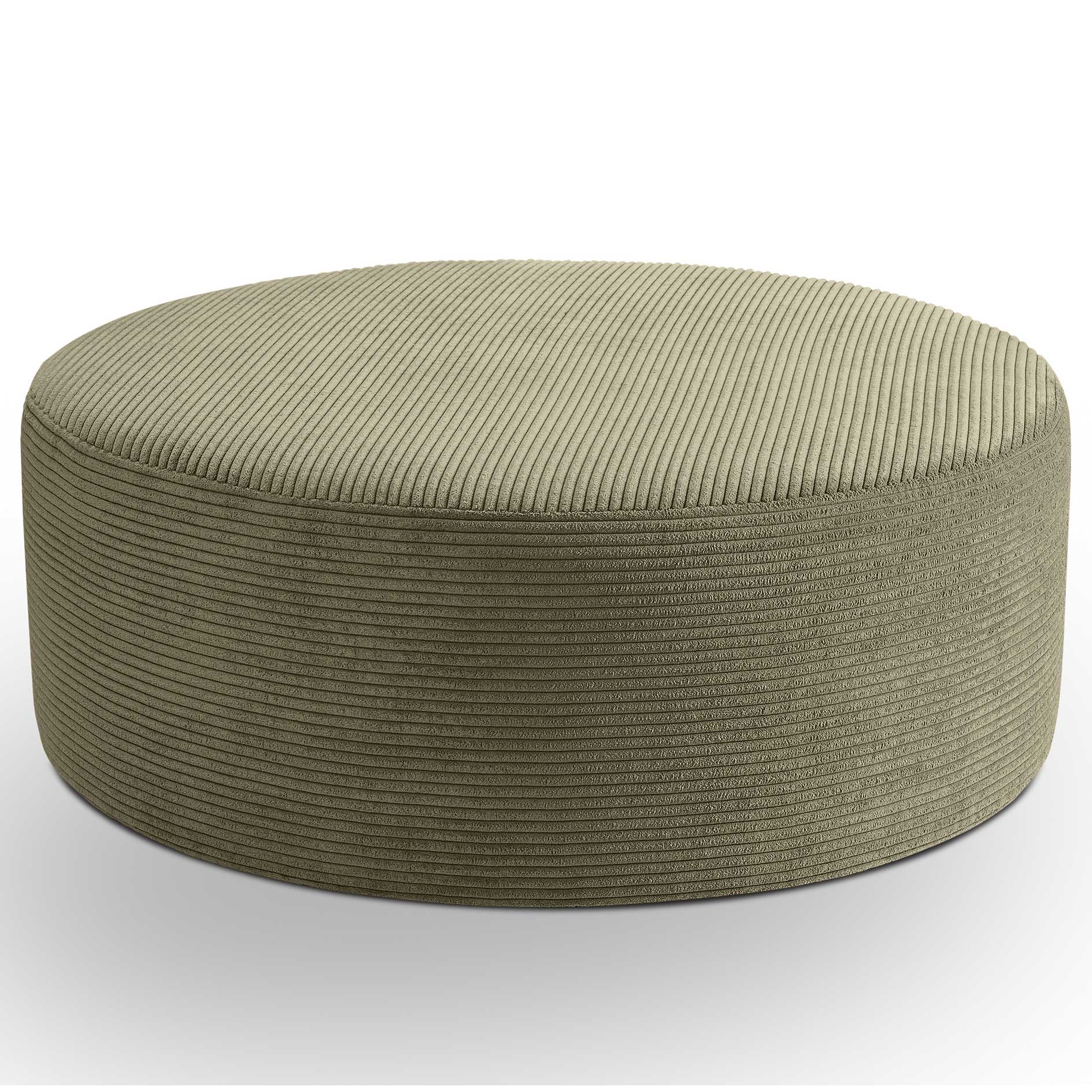 Hocker KOLO - khaki - Cord - Ø 103 cm