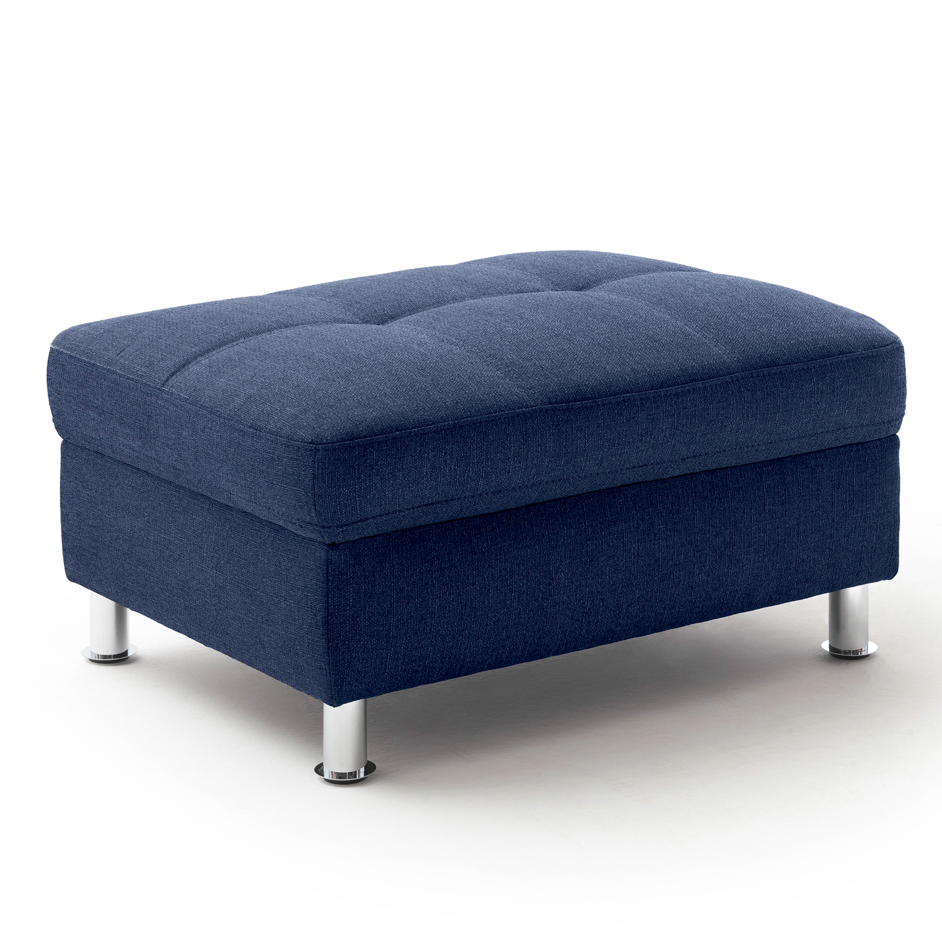 Hocker - marine - Microfaser - 90 cm breit