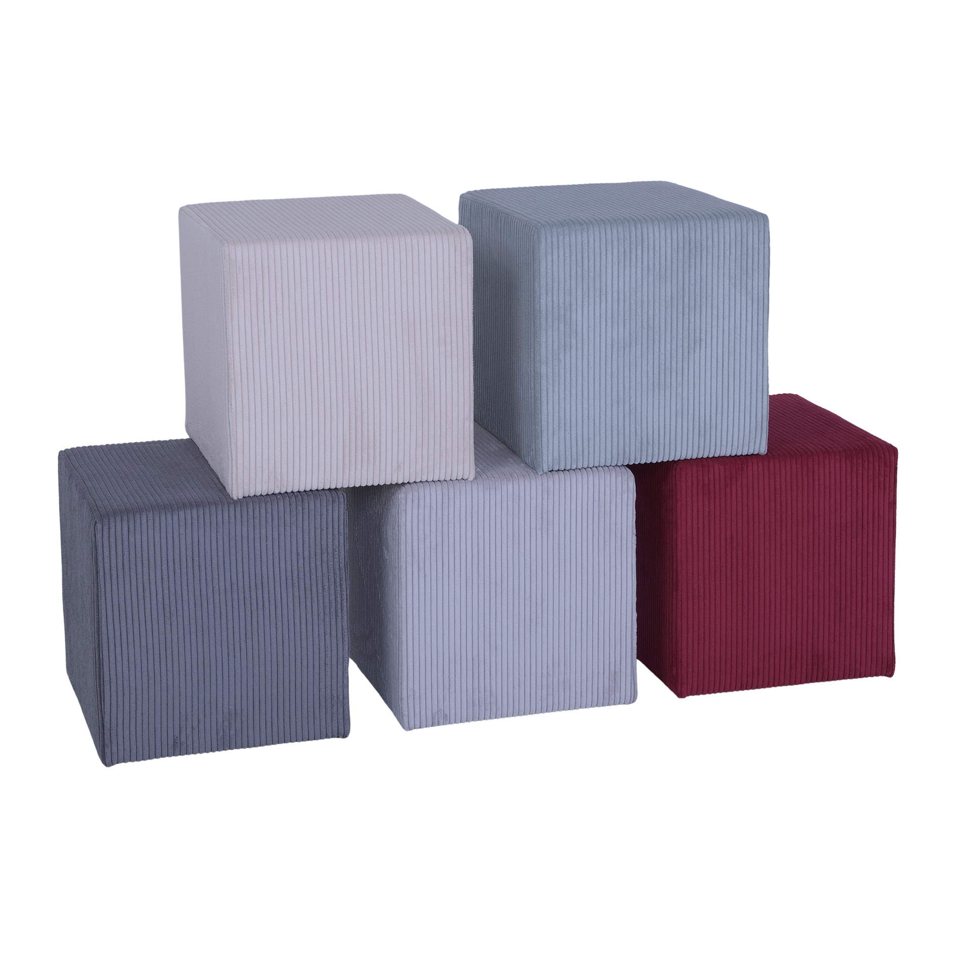Hocker - sage - Cord - 45x45 cm