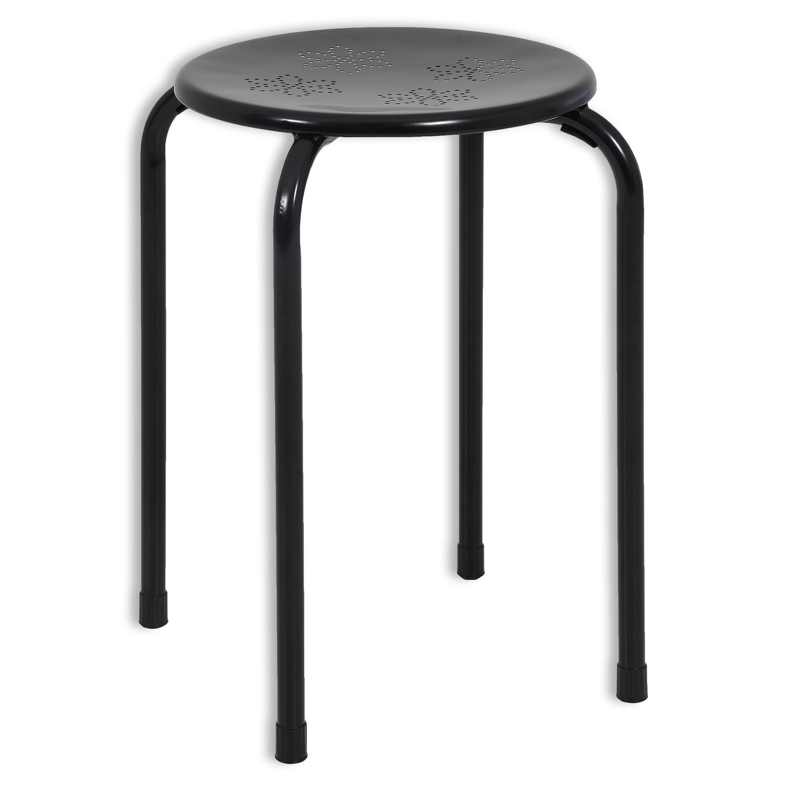 Hocker - schwarz - Metall - Ø 30 cm