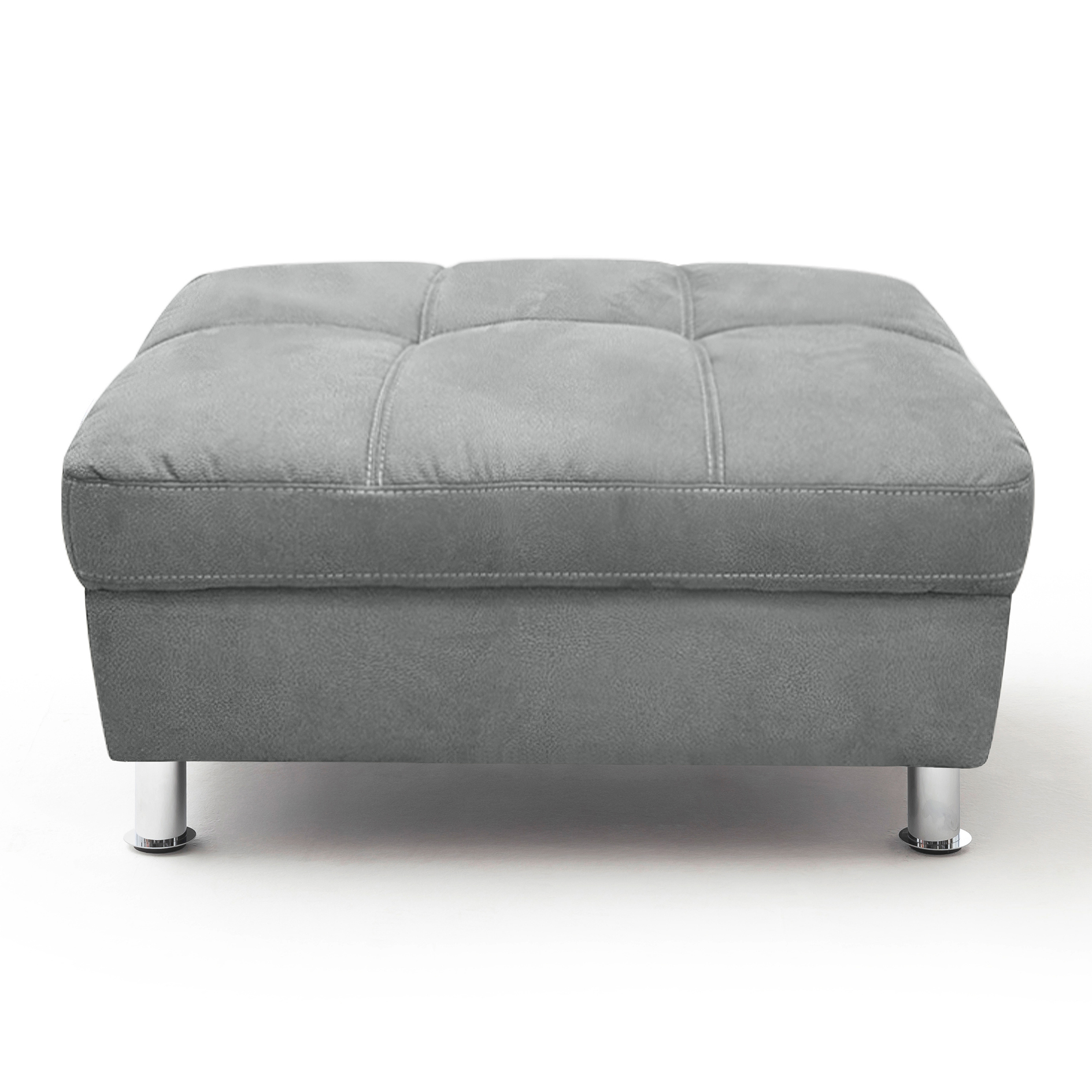 Hocker - stone - Microfaser in Leder-Optik - 90 cm breit