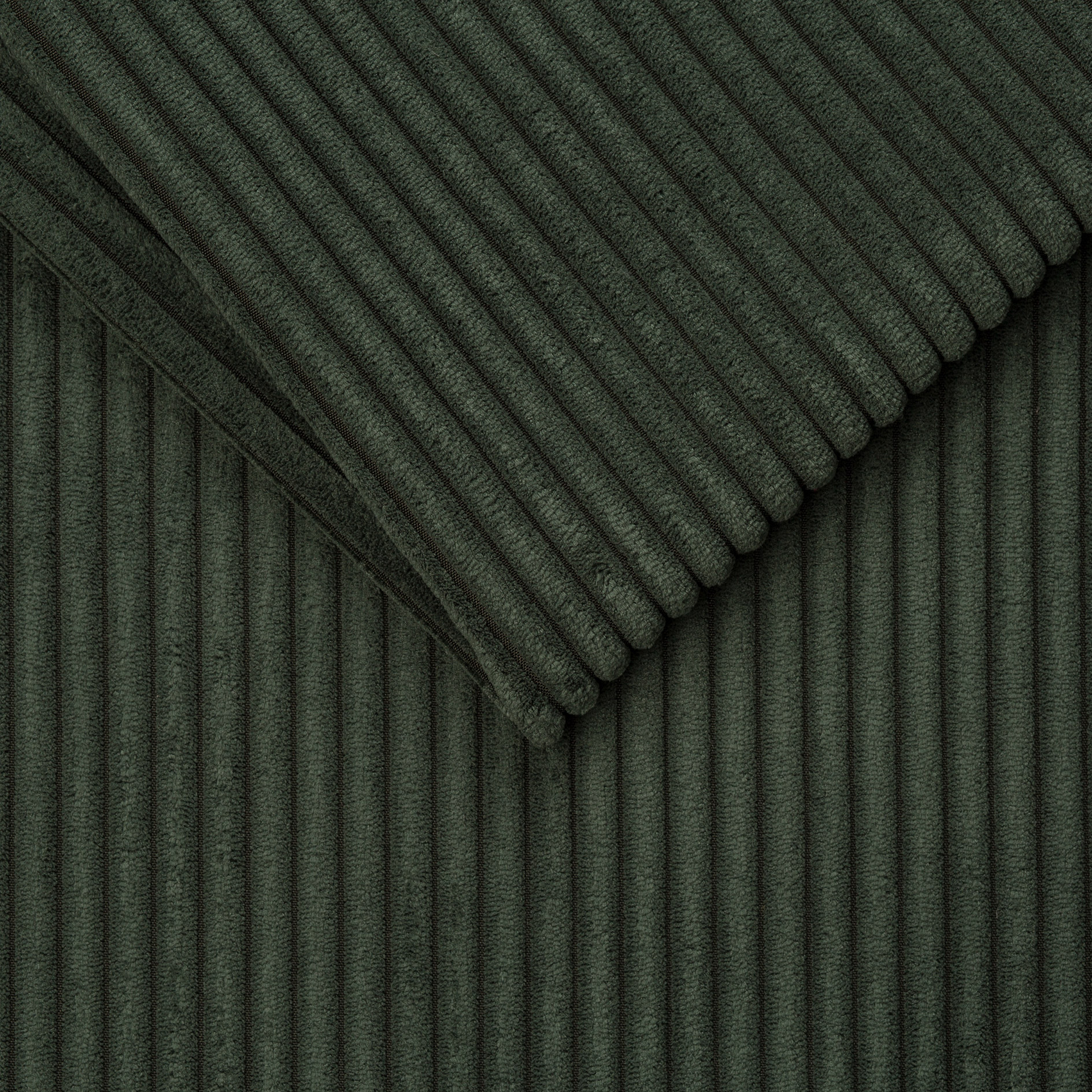 Hocker - winter moss - Cord - Massivholzfüße