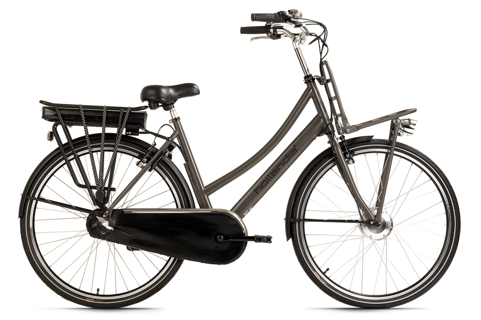 Hollandia Damen E-Citybike CARRY ON 28" - grau - 54 cm Rahmenhöhe