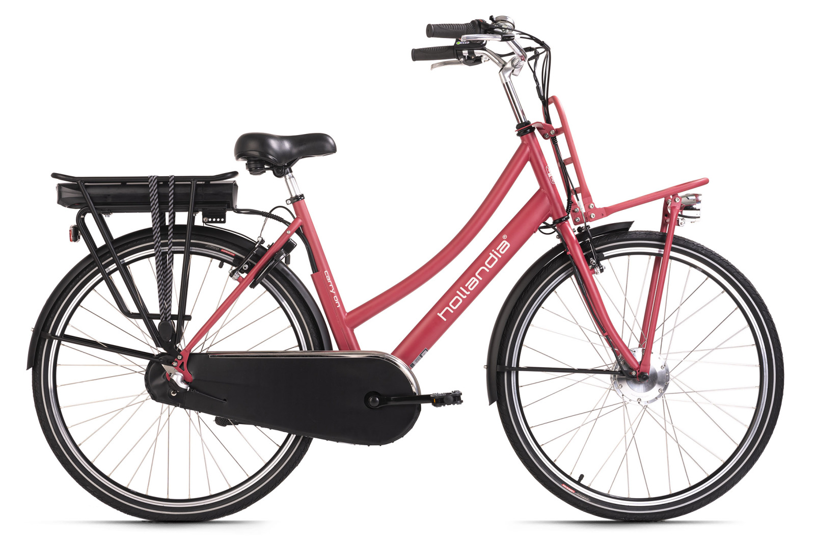 Hollandia Damen E-Citybike CARRY ON 28" - rot - 54 cm Rahmenhöhe