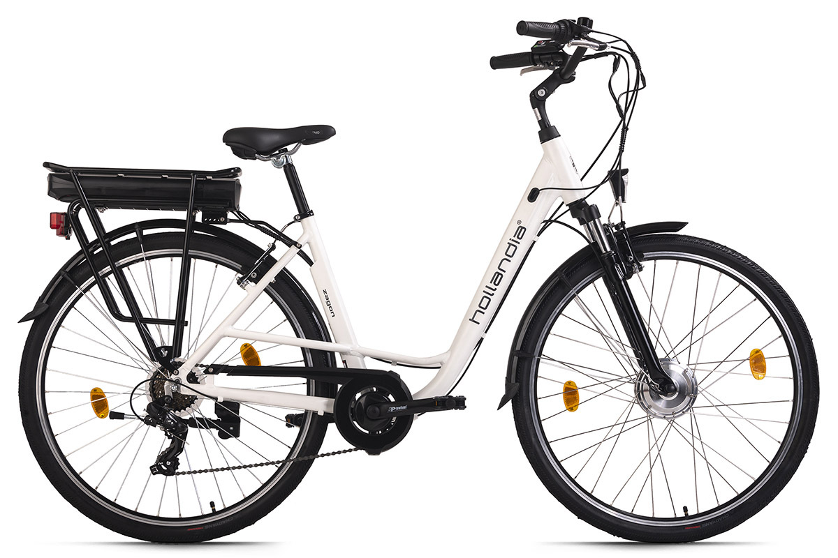 Hollandia Damen E-Citybike ZAGON 28'' - weiß - 48 cm Rahmenhöhe