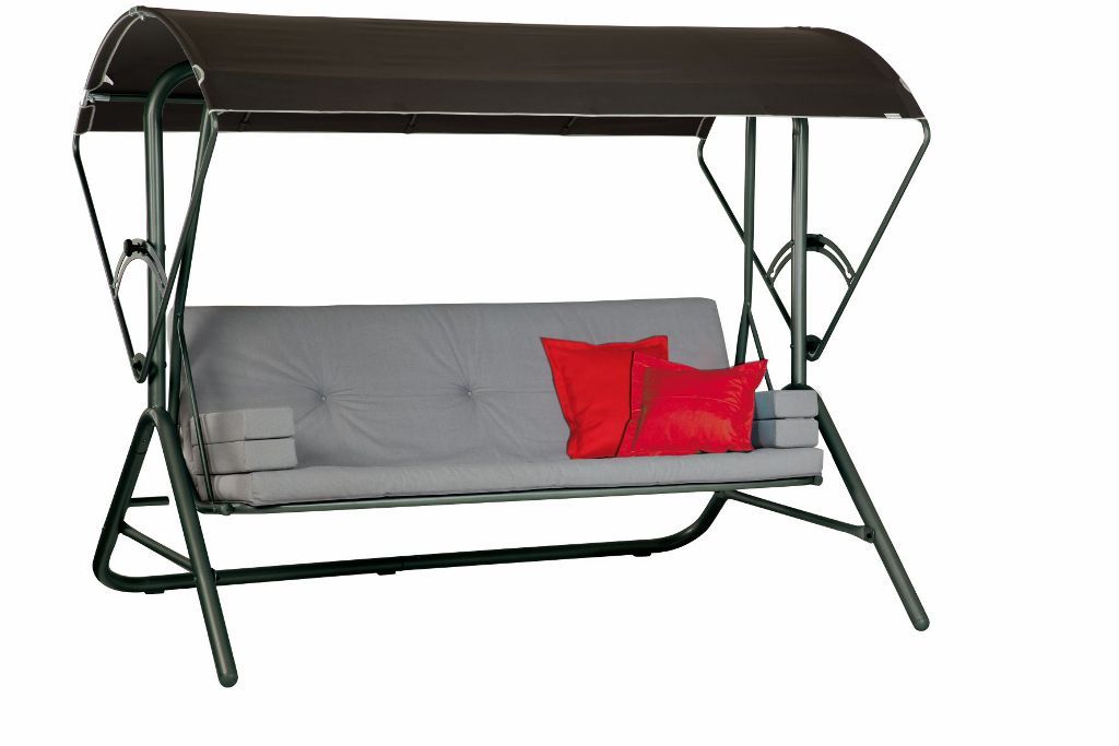 Hollywoodschaukel - anthrazit - 145 cm breit
