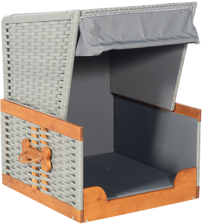 Hunde-Strandkorb Best Friend - grau - herausnehmbare Matte