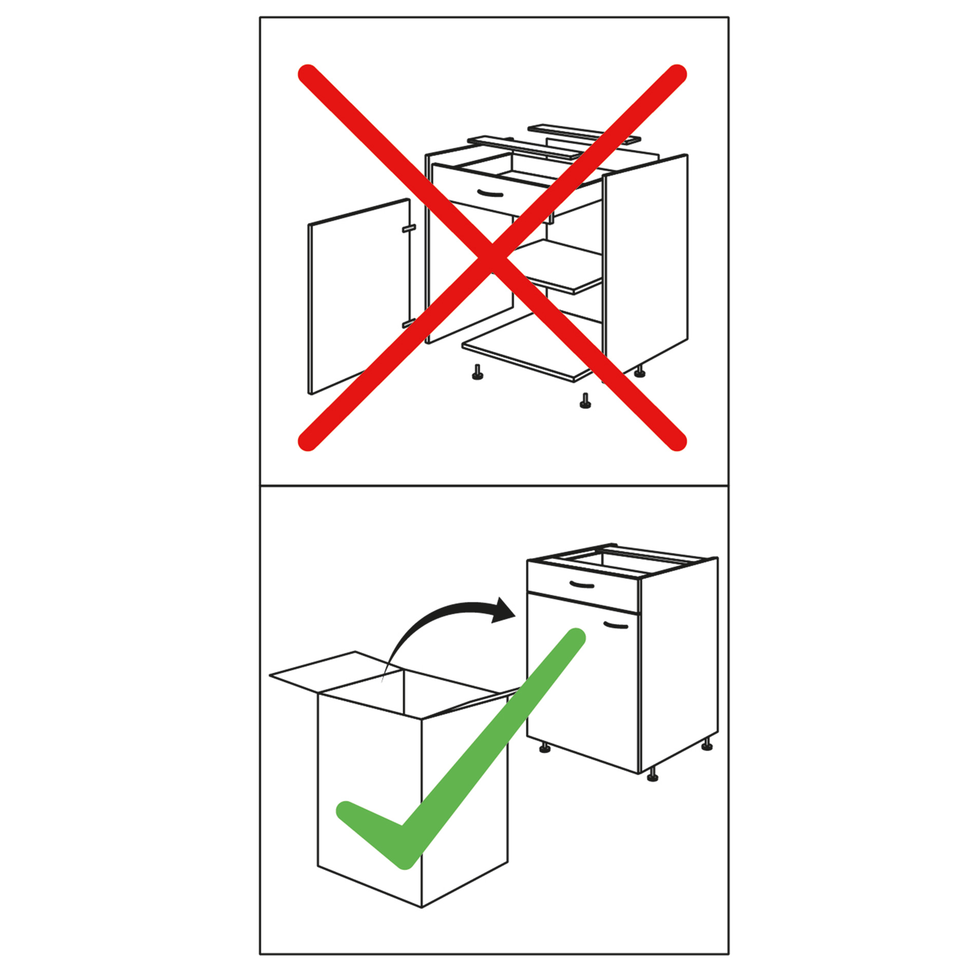 IMPULS Küchenleerblock - grafit - Gerätehochschrank rechts - 280 cm