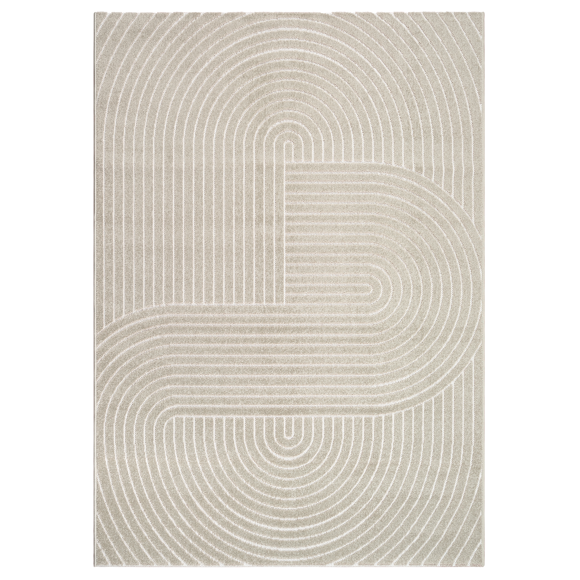In-/Outdoor-Designteppich - beige - 80x150 cm