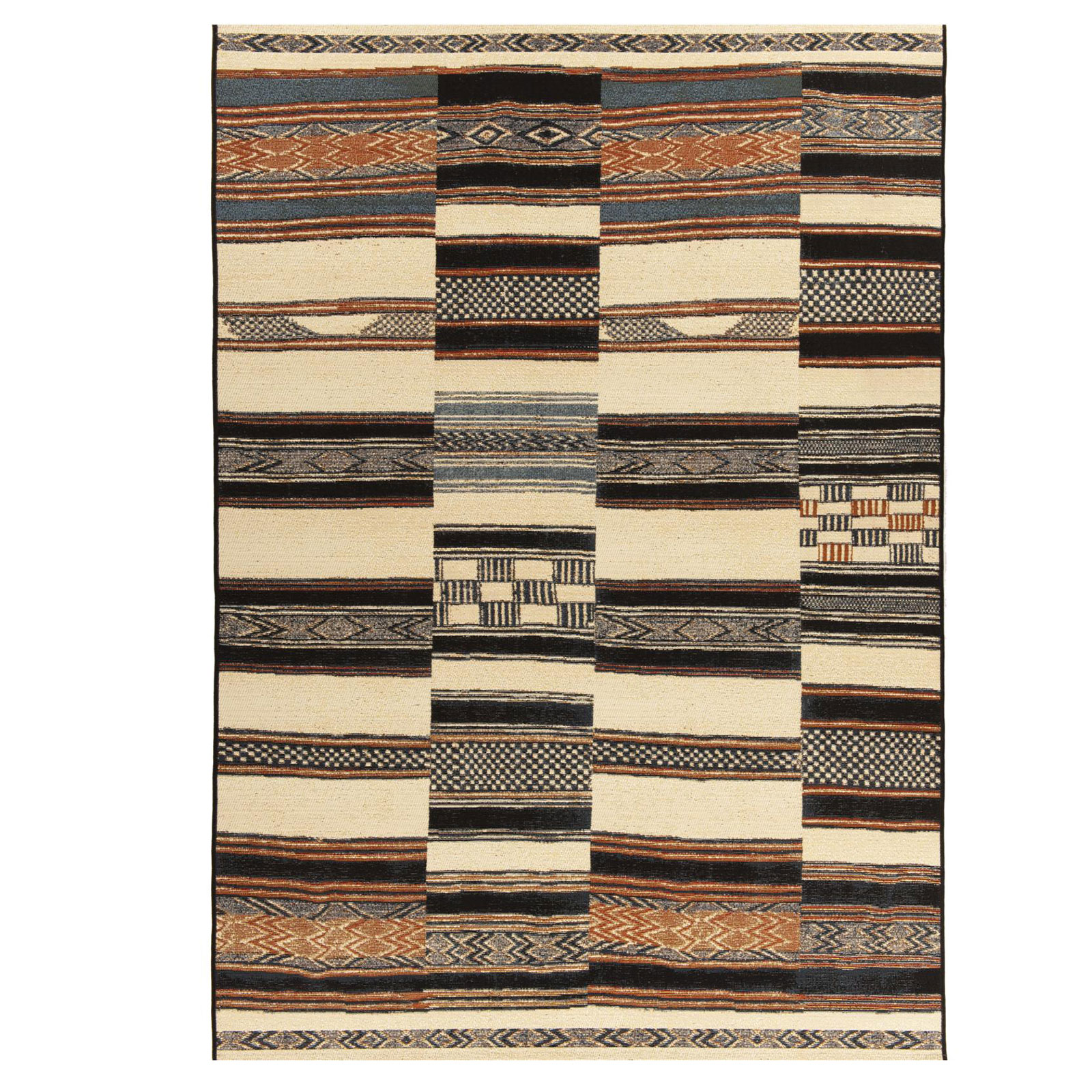 In-/Outdoorteppich - beige-multicolor - 60x100 cm