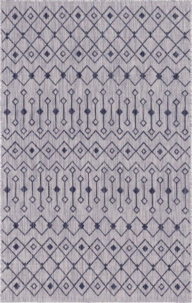 In-/Outdoorteppich CROSSES 2 - hellgrau - 244x152 cm