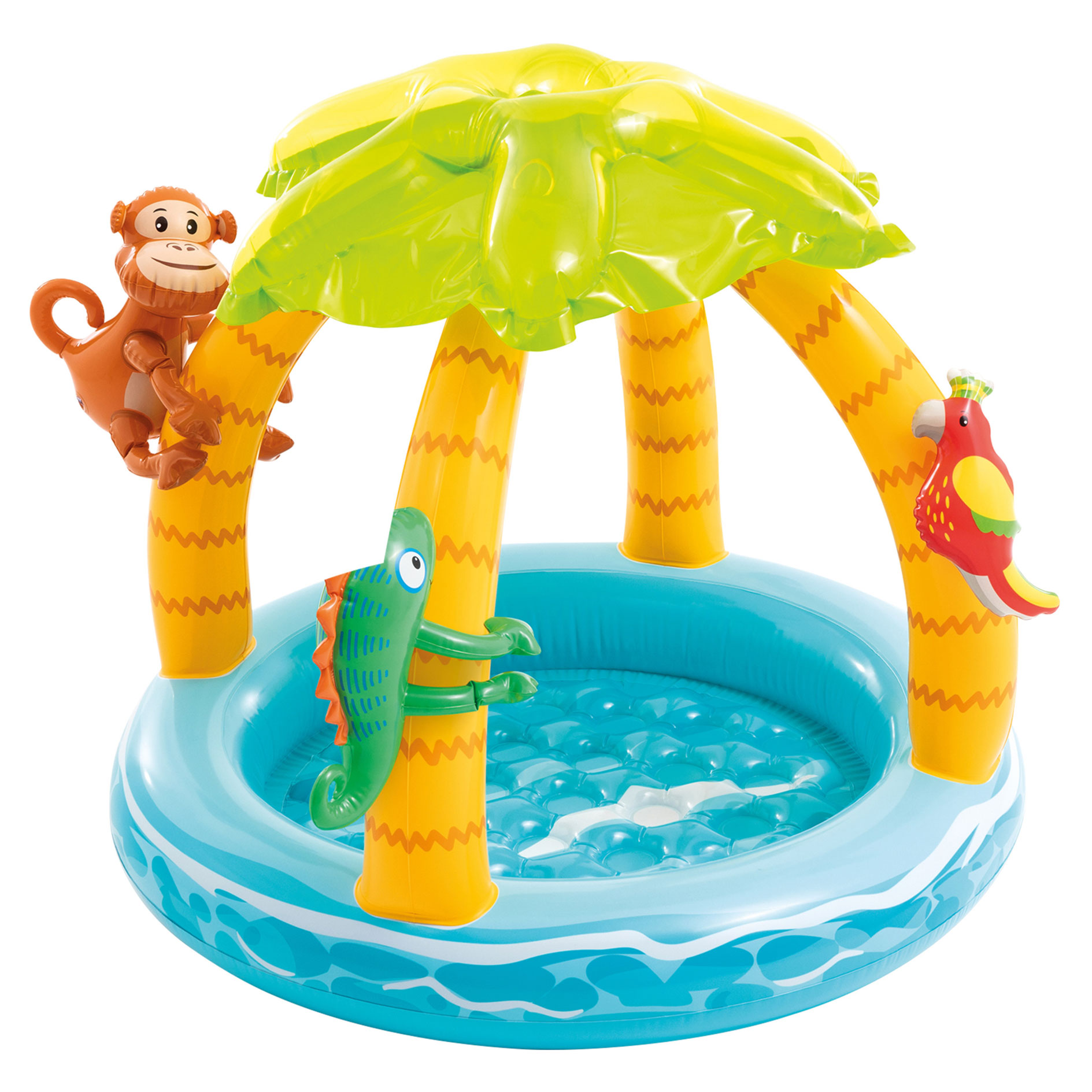 INTEX Baby-Schwimmbecken - bunt - Dschungel mit Dach