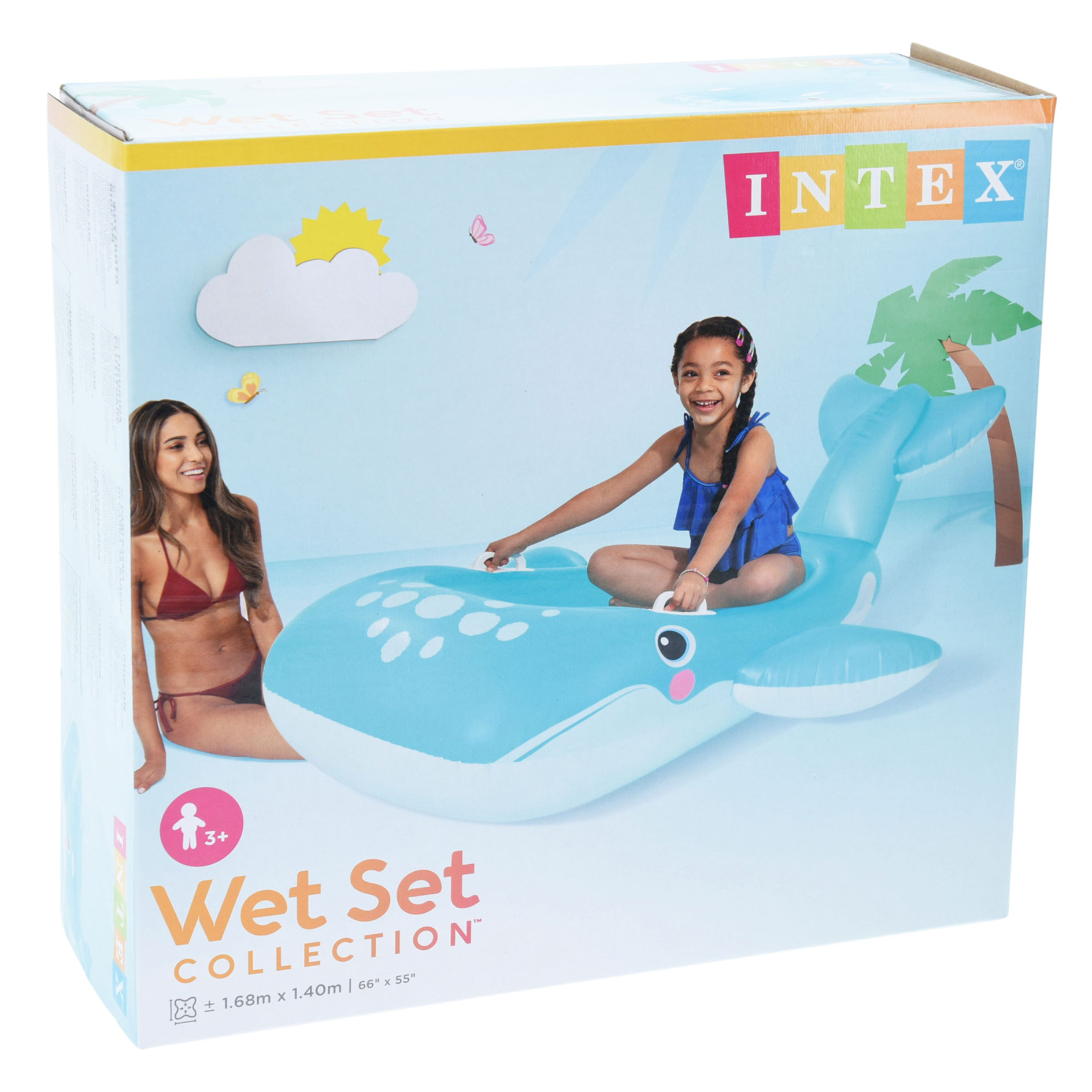 INTEX Luftmatratze - blau - Wal-Design