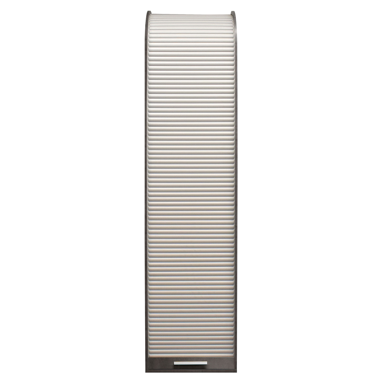 Jalousieschrank - Graphitoptik - weiß matt - 46x192 cm