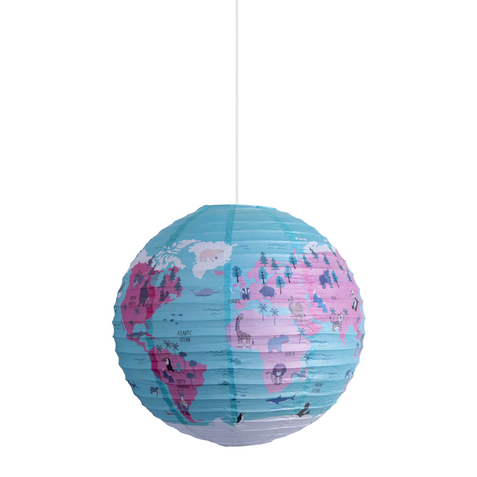 Japanballon Weltkugel - bunt - Ø 50 cm