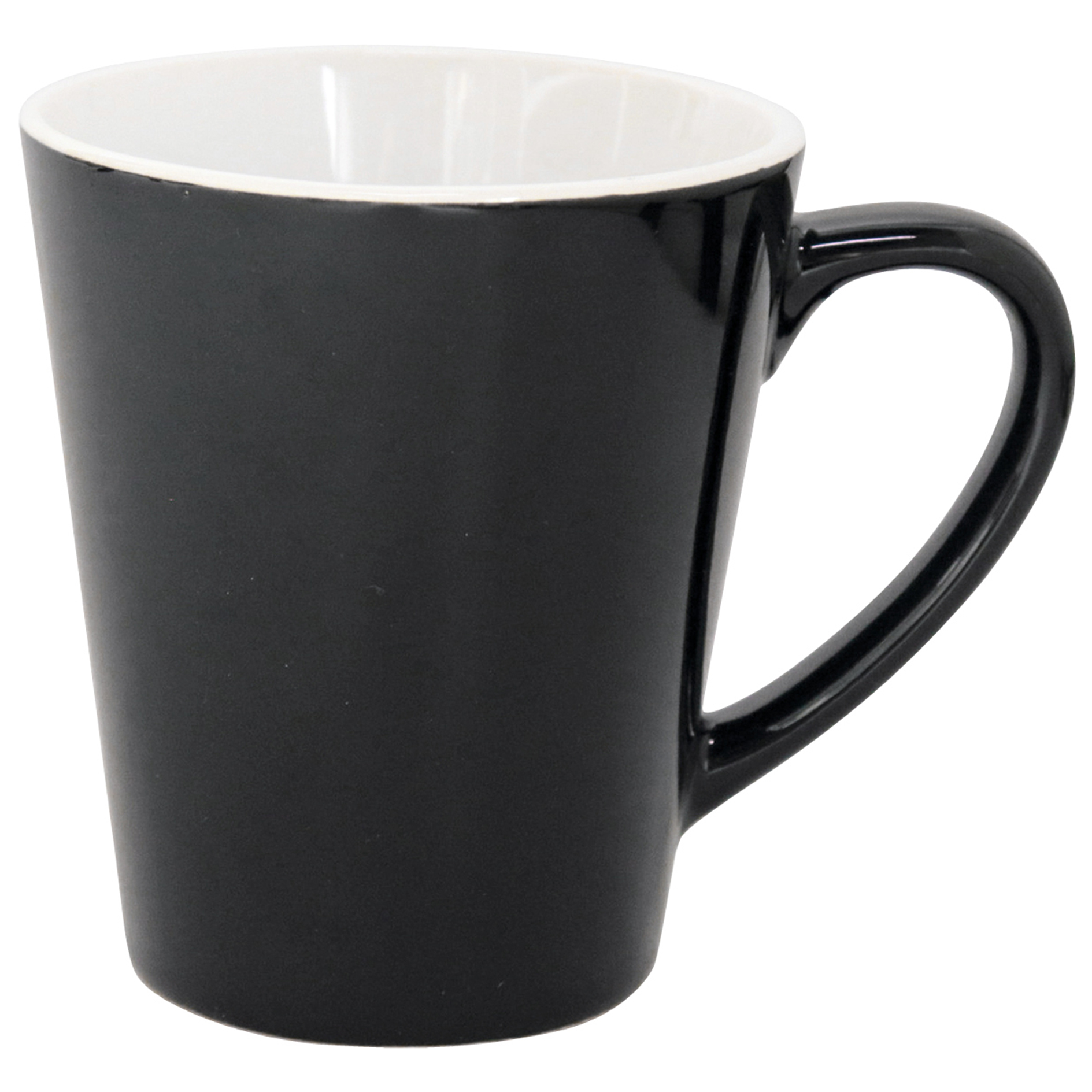 Kaffeebecher - schwarz - Steingut - 260 ml