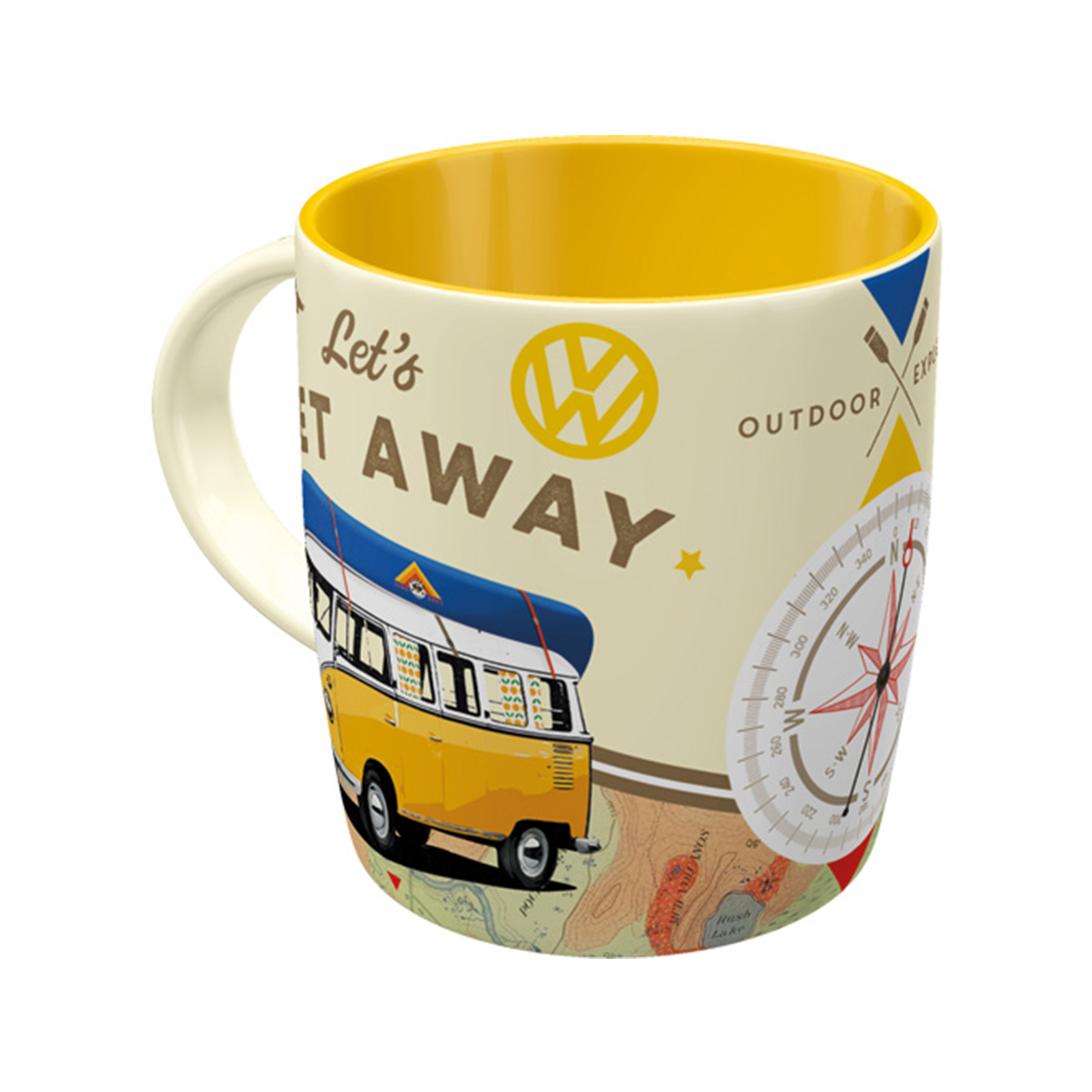 Kaffeebecher VW Bulli - Lets get away - Keramik -  330 ml