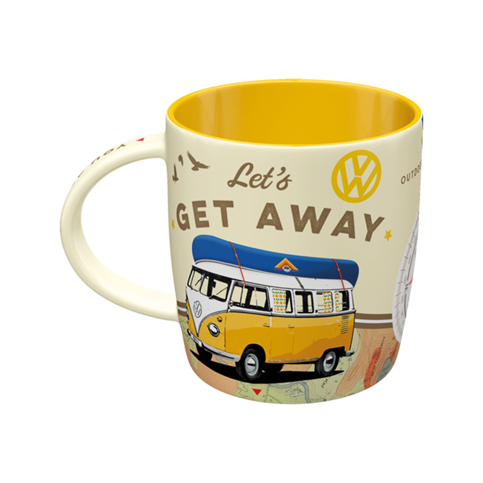 Kaffeebecher VW Bulli - Lets get away - Keramik -  330 ml