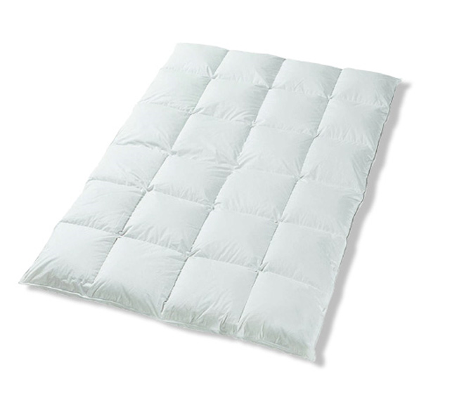 Kassettenbett in Übergröße - 155x220 cm - 15% Entendaunen - Bezug Baumwolle