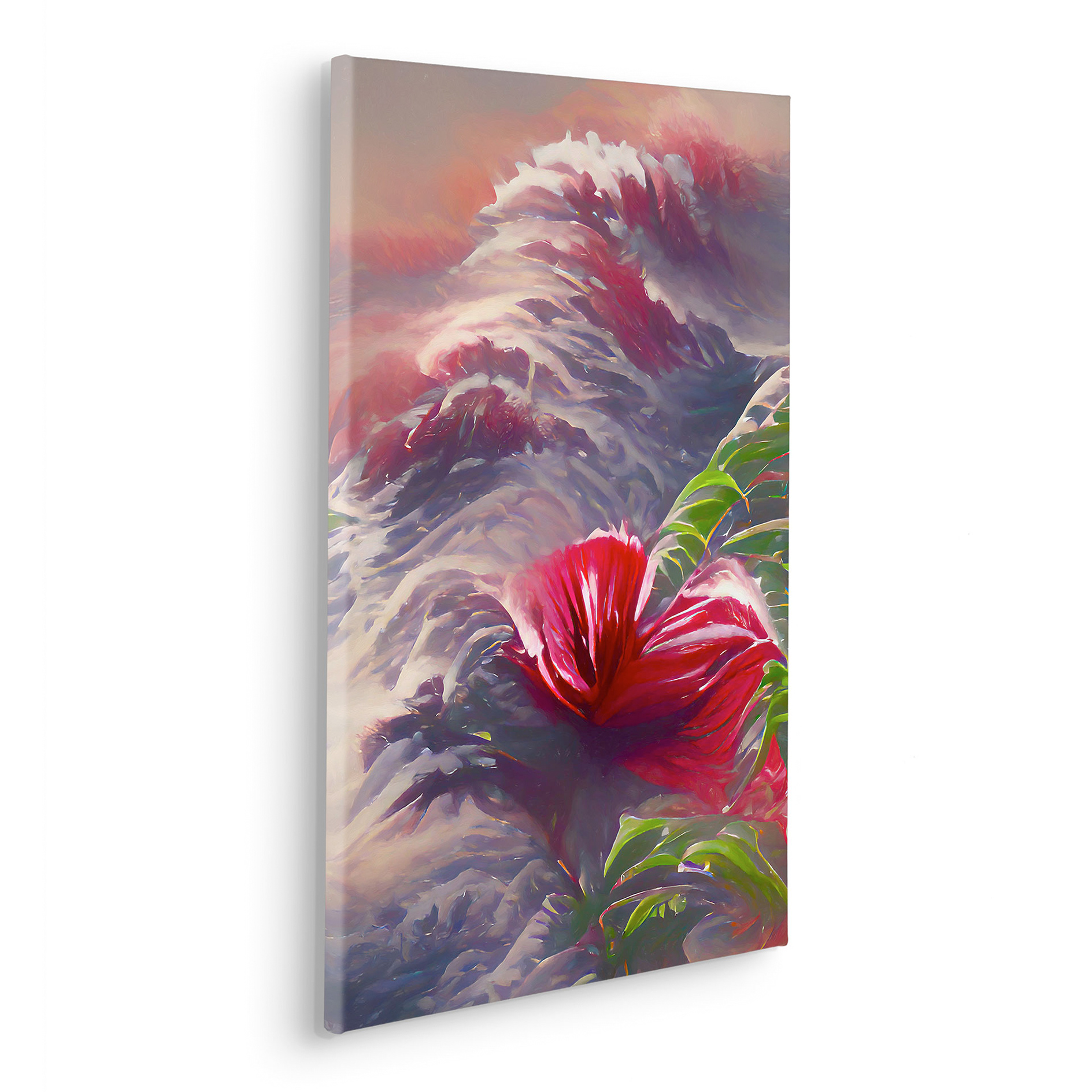 Keilrahmenbild BLOSSOM WAVE - bunt - 40x60 cm