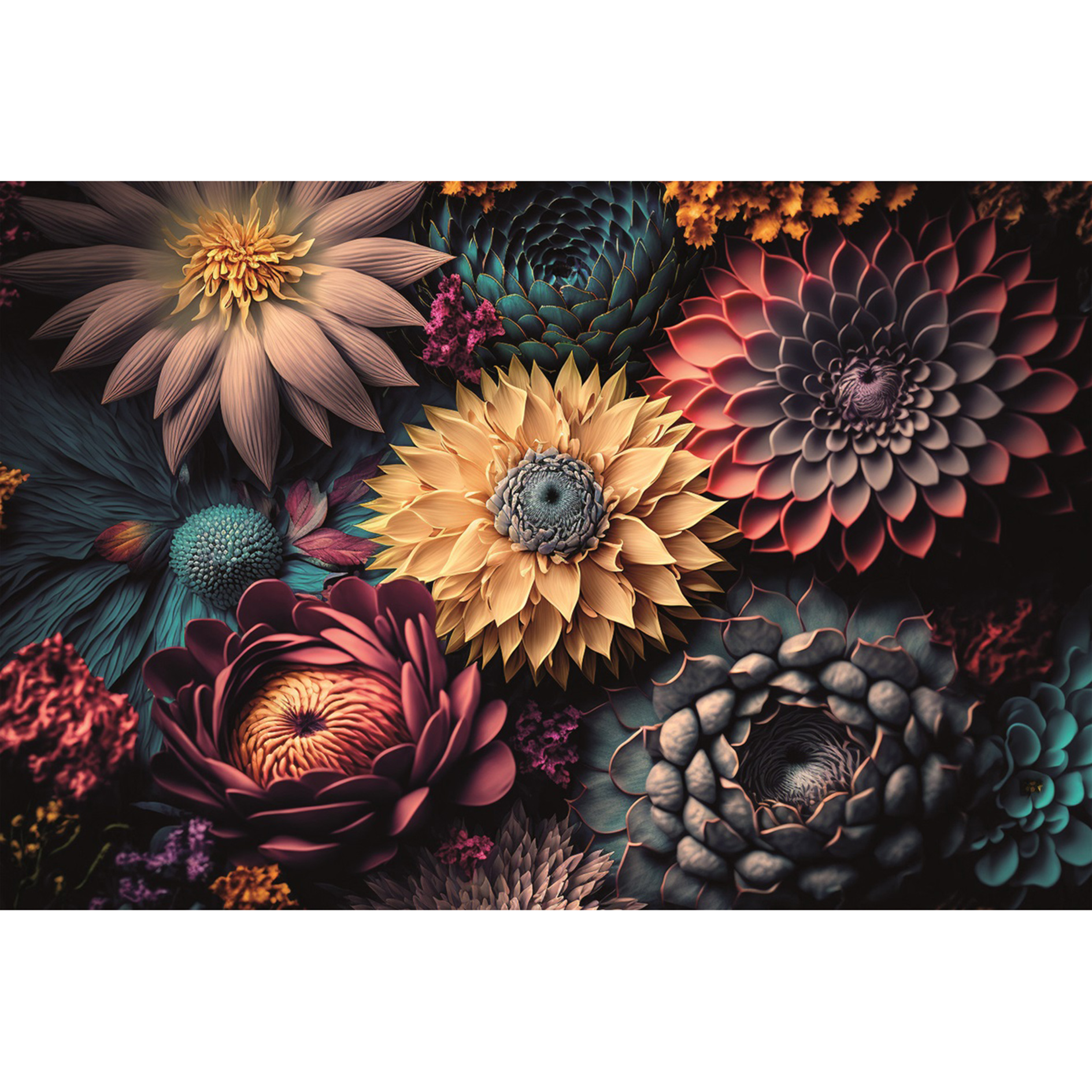 Keilrahmenbild BLUMEN - 90x60 cm