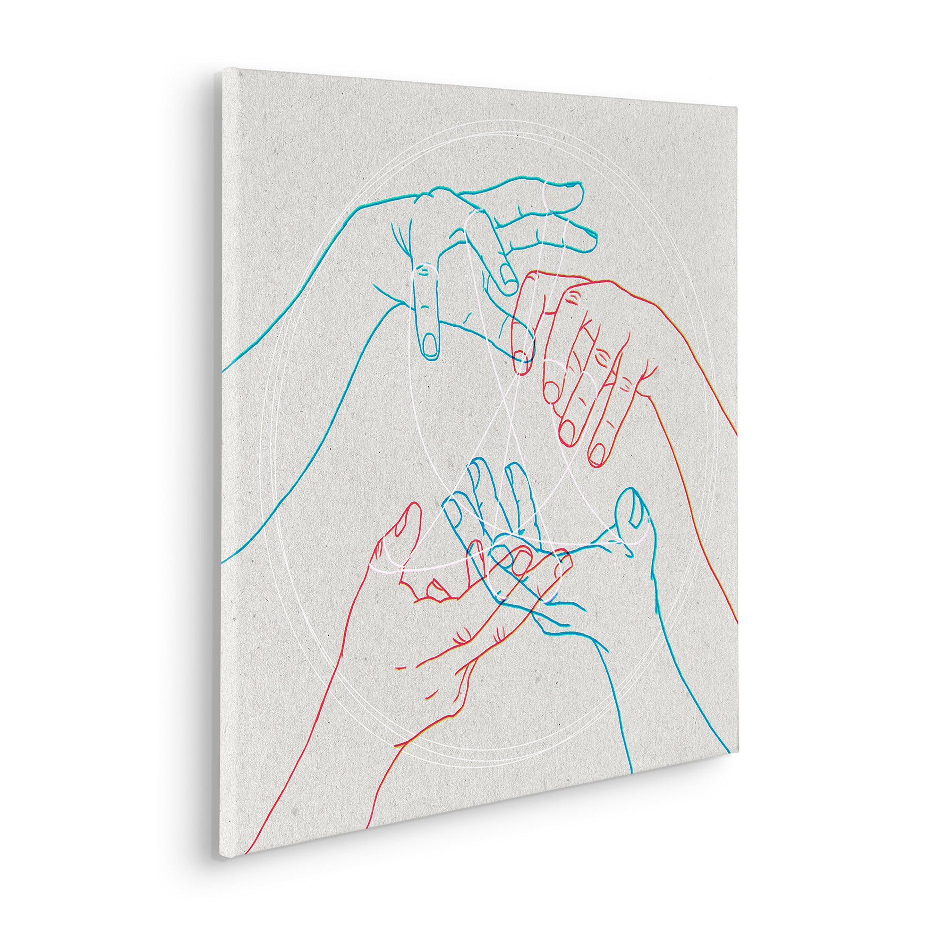 Keilrahmenbild GLORY HANDS - 60x60 cm