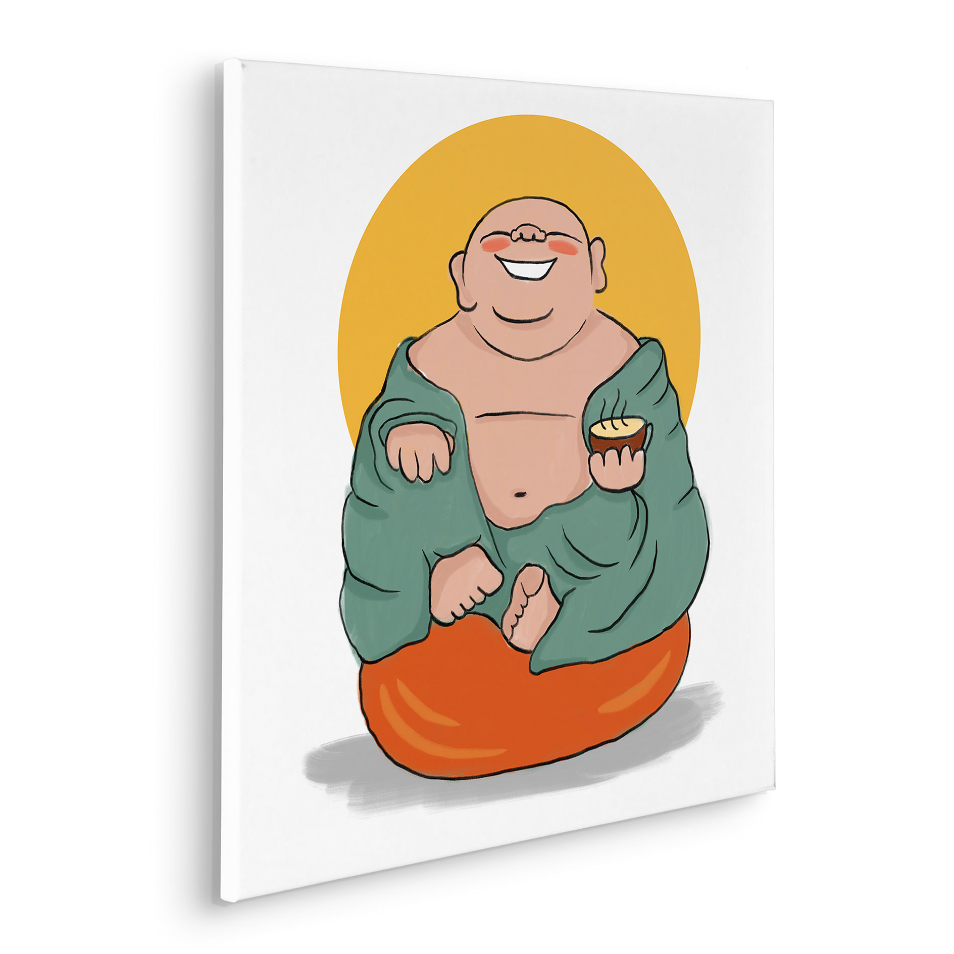 Keilrahmenbild HAPPY BUDDY - bunt - 60x60 cm
