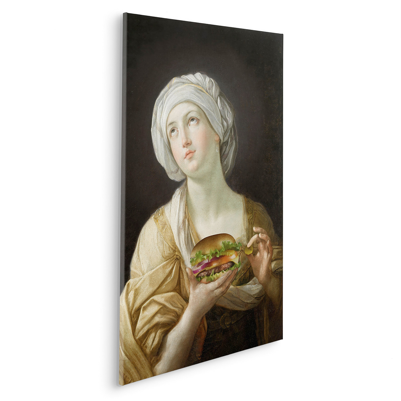 Keilrahmenbild HEAL-THY BURGER - bunt - 60x90 cm
