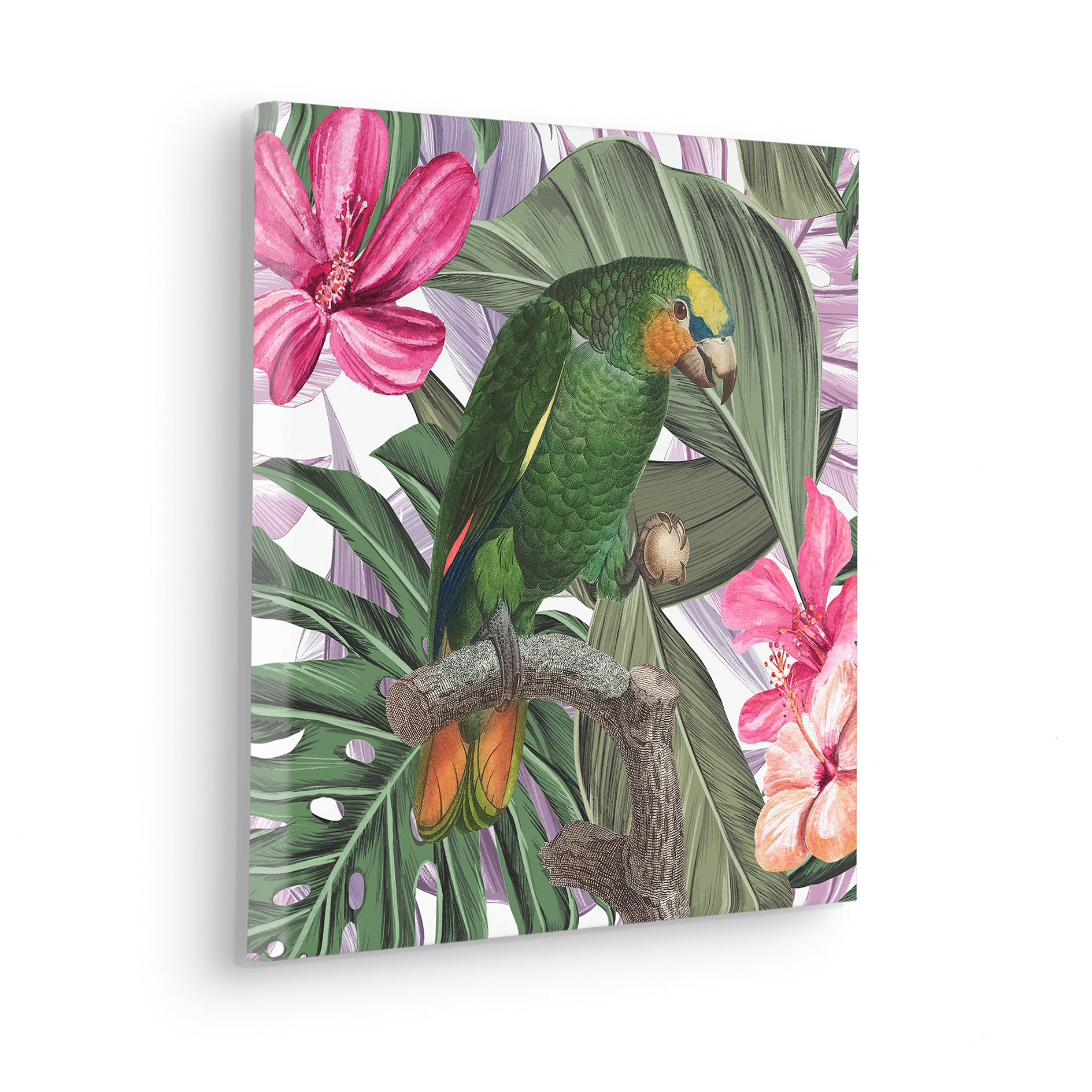 Keilrahmenbild HIBISCUS FLIRT - 40x40 cm