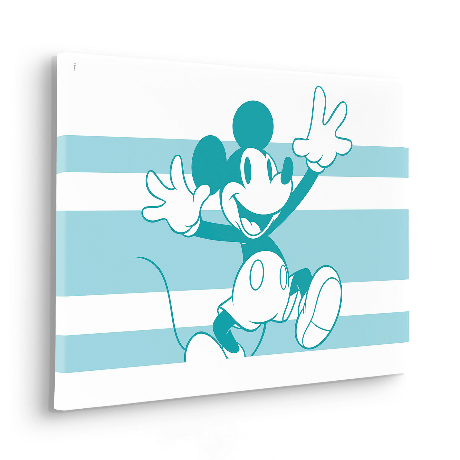Keilrahmenbild MICKEY PLAYFUL - blau-weiß - 40x60 cm