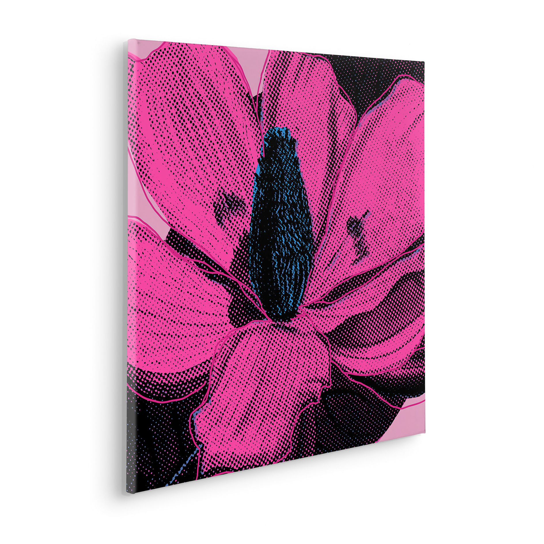 Keilrahmenbild PINK FUSION - pink-schwarz - 60x60 cm