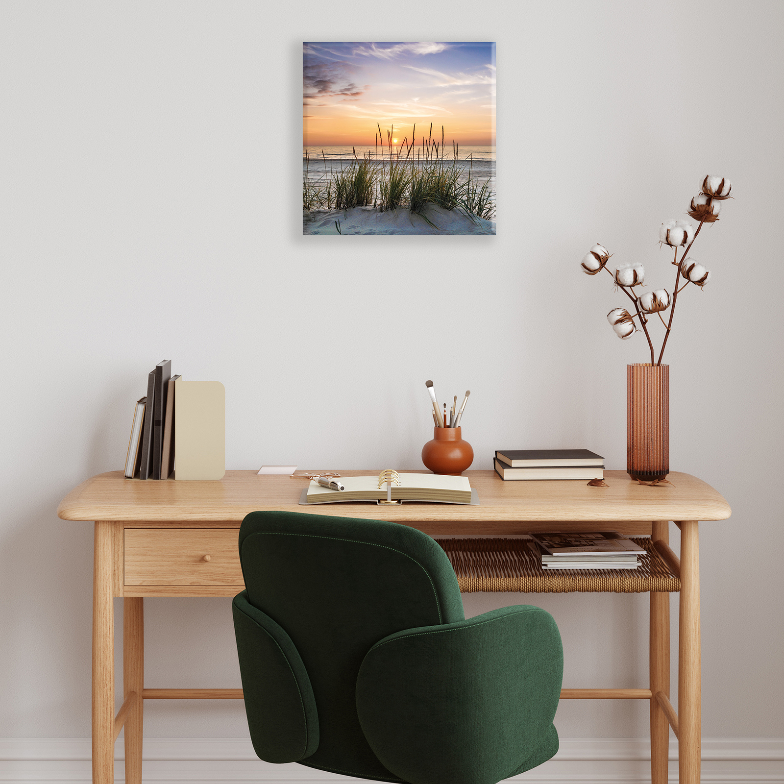 Keilrahmenbild STRAND - multicolor - 35x35 cm