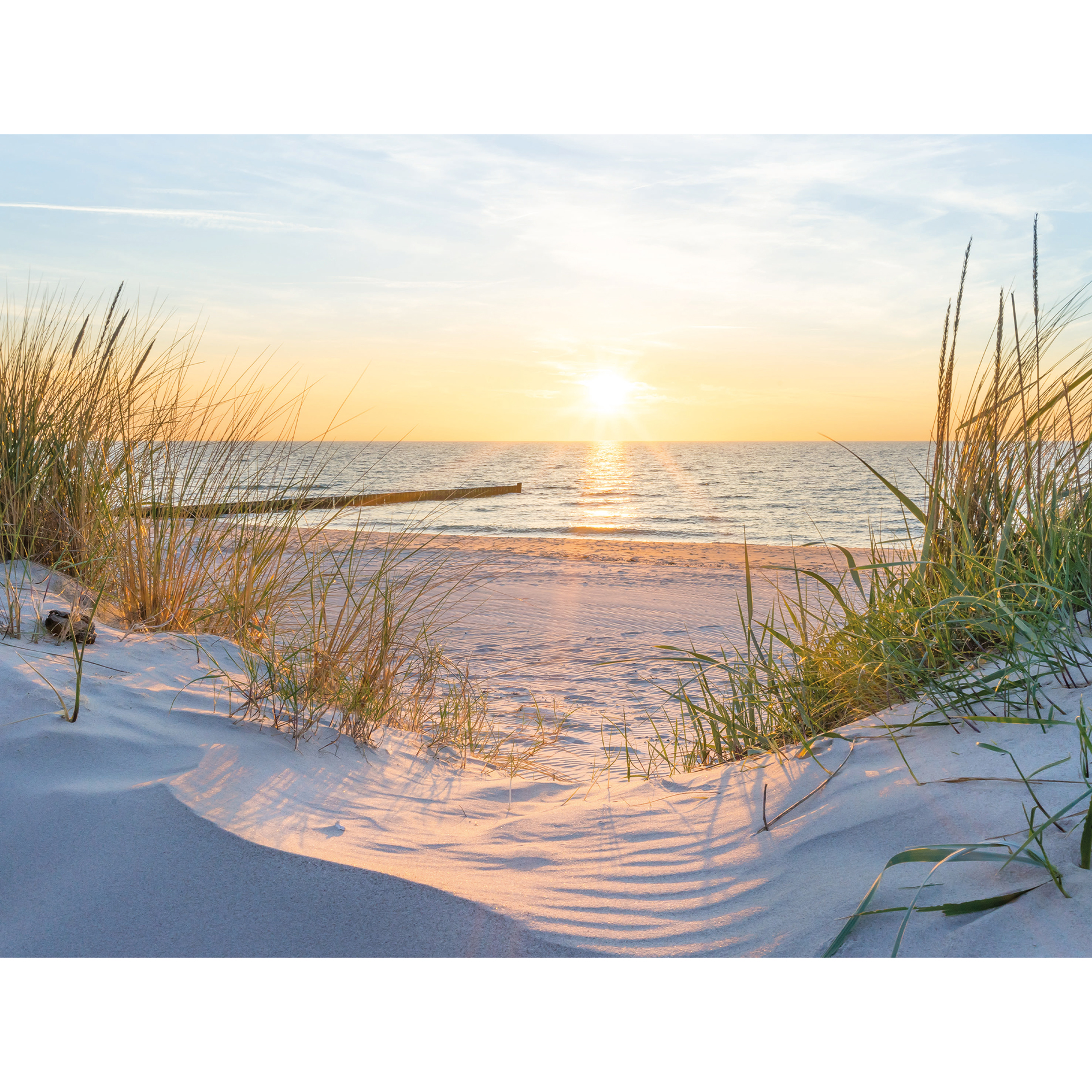 Keilrahmenbild STRAND - multicolor - 61x46 cm