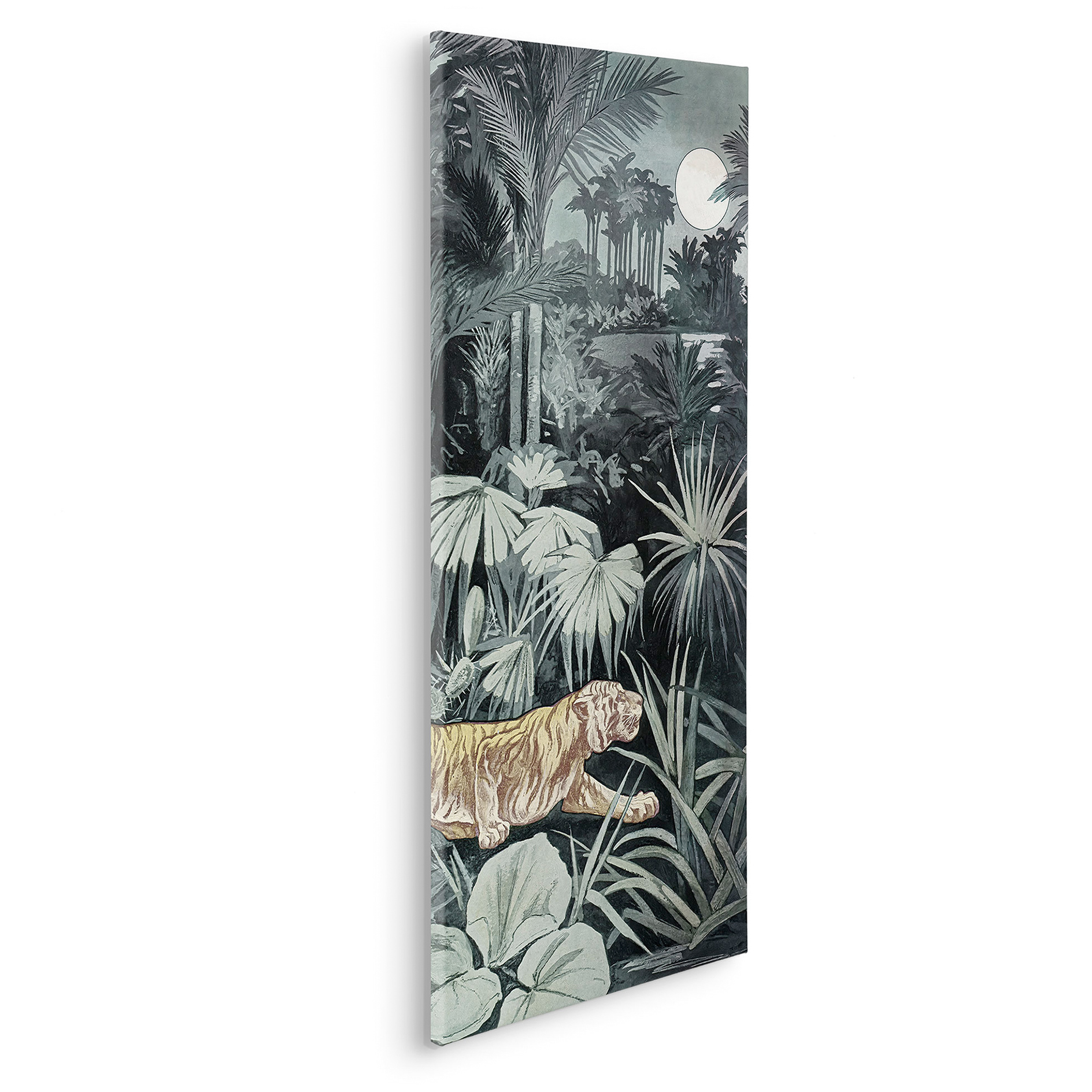 Keilrahmenbild TIGER - bunt - 40x90 cm