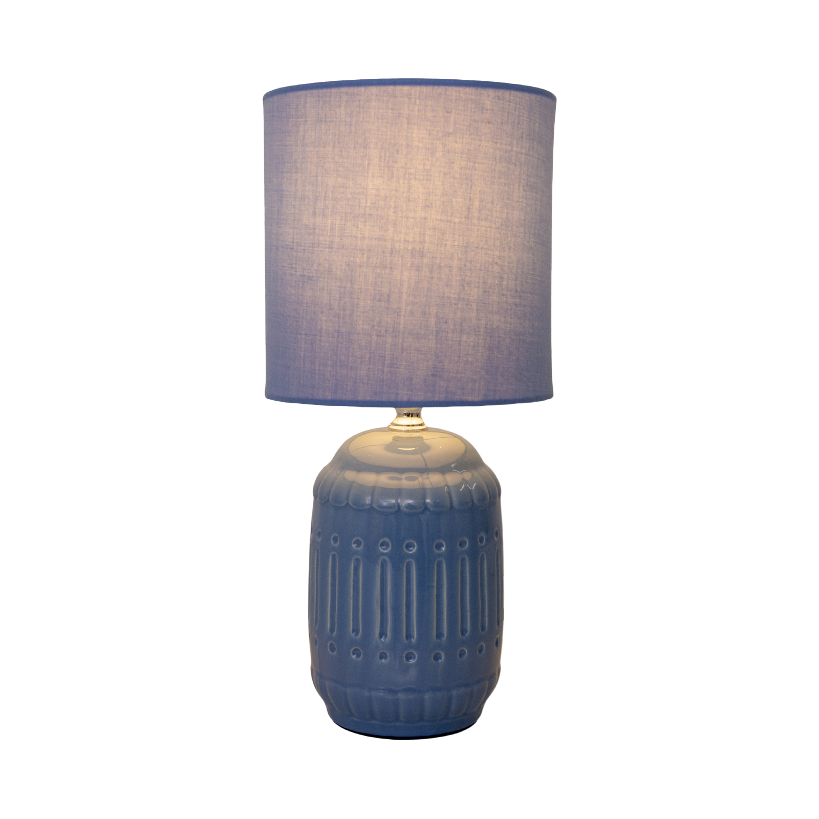 Keramik Tischleuchte ERIDA - hellblau - 30 cm hoch 