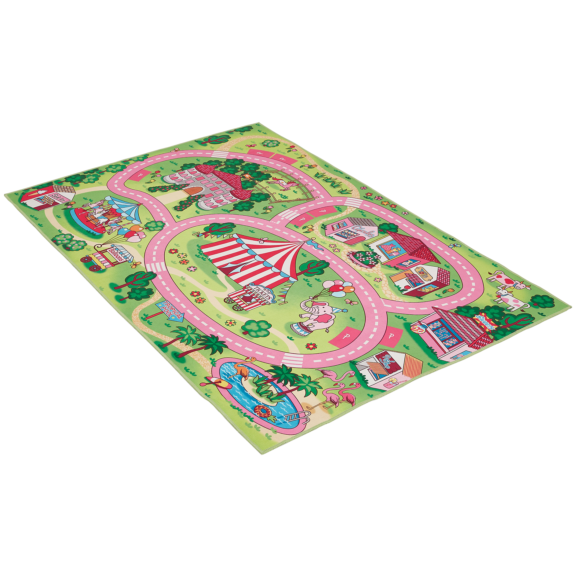 Kinder-Spielteppich - multicolor - Zirkus - 140x200 cm