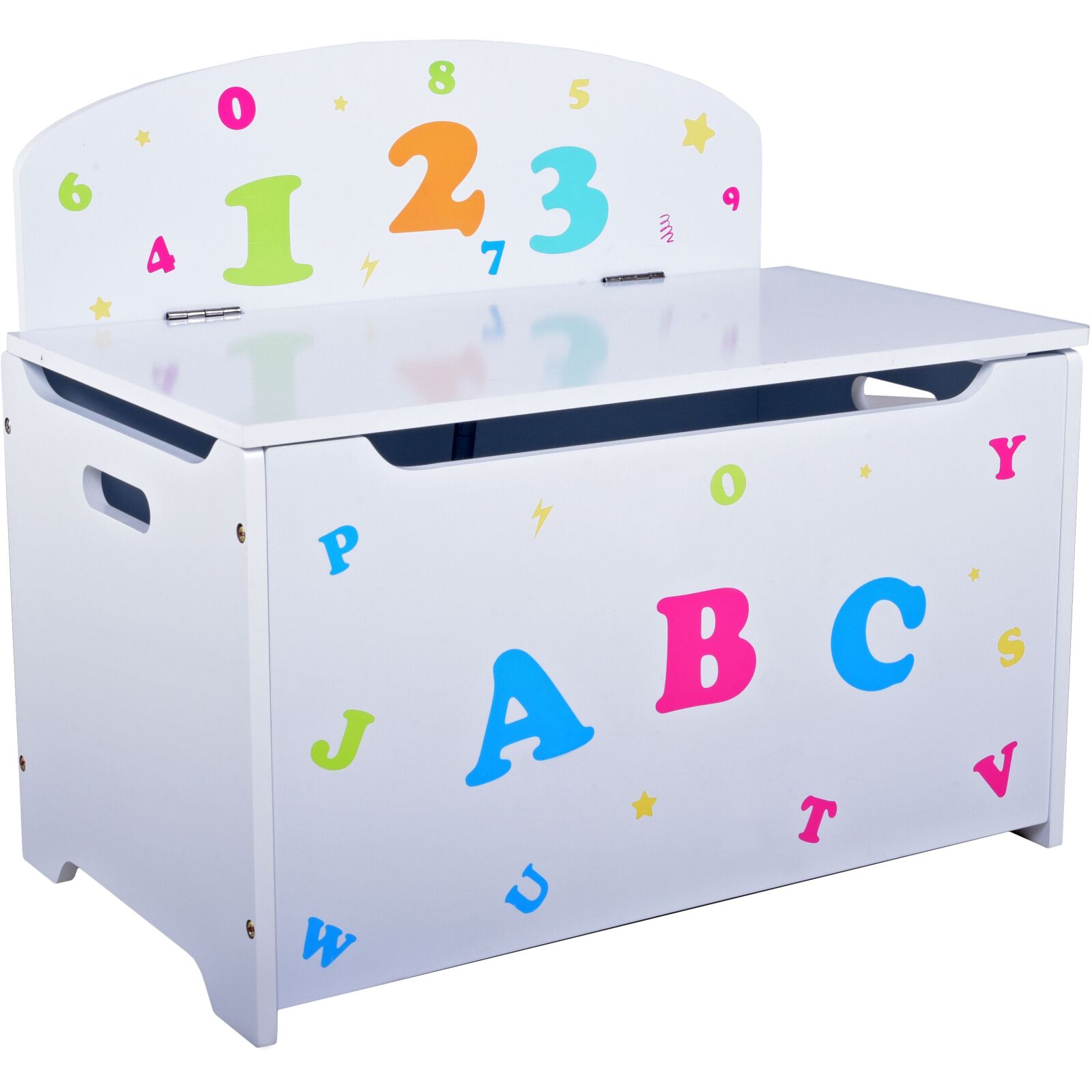 Kinder-Truhenbank ABC - weiß - 60 cm