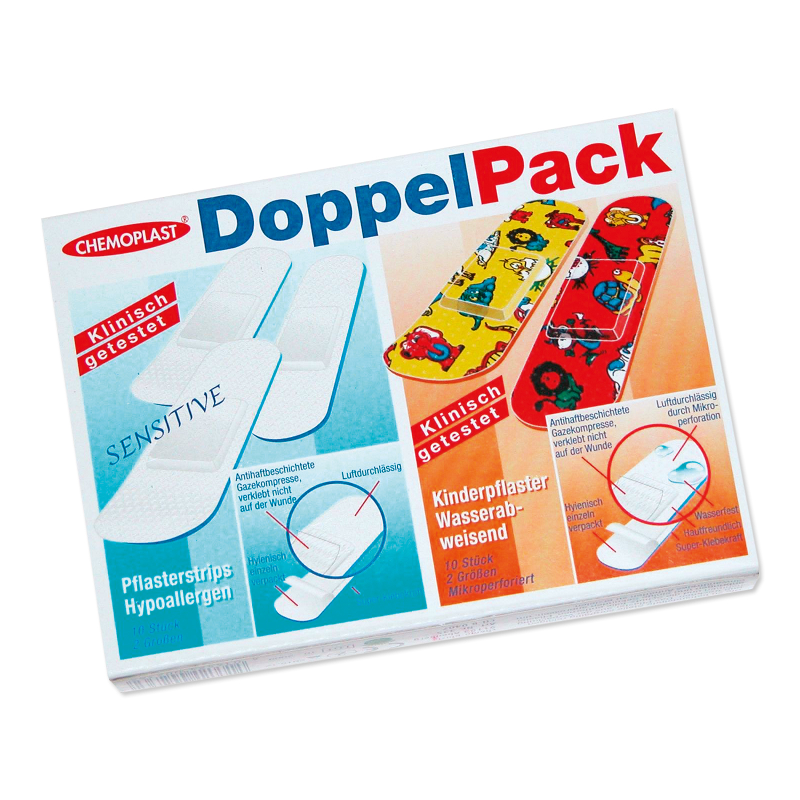 Kinderpflaster + Sensitive - Doppel-Pack - 20 Stück