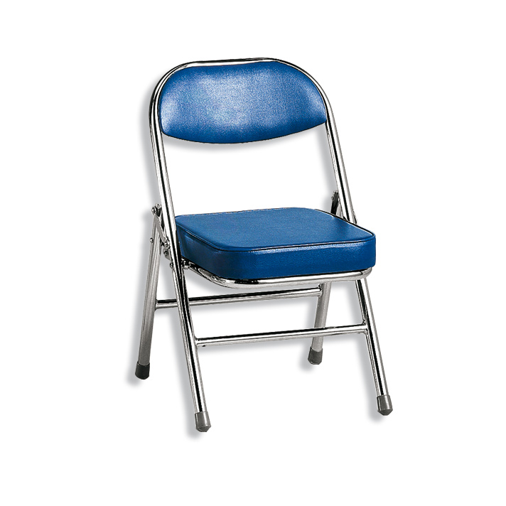 Kinderstuhl - blau-chromfarben - klappbar