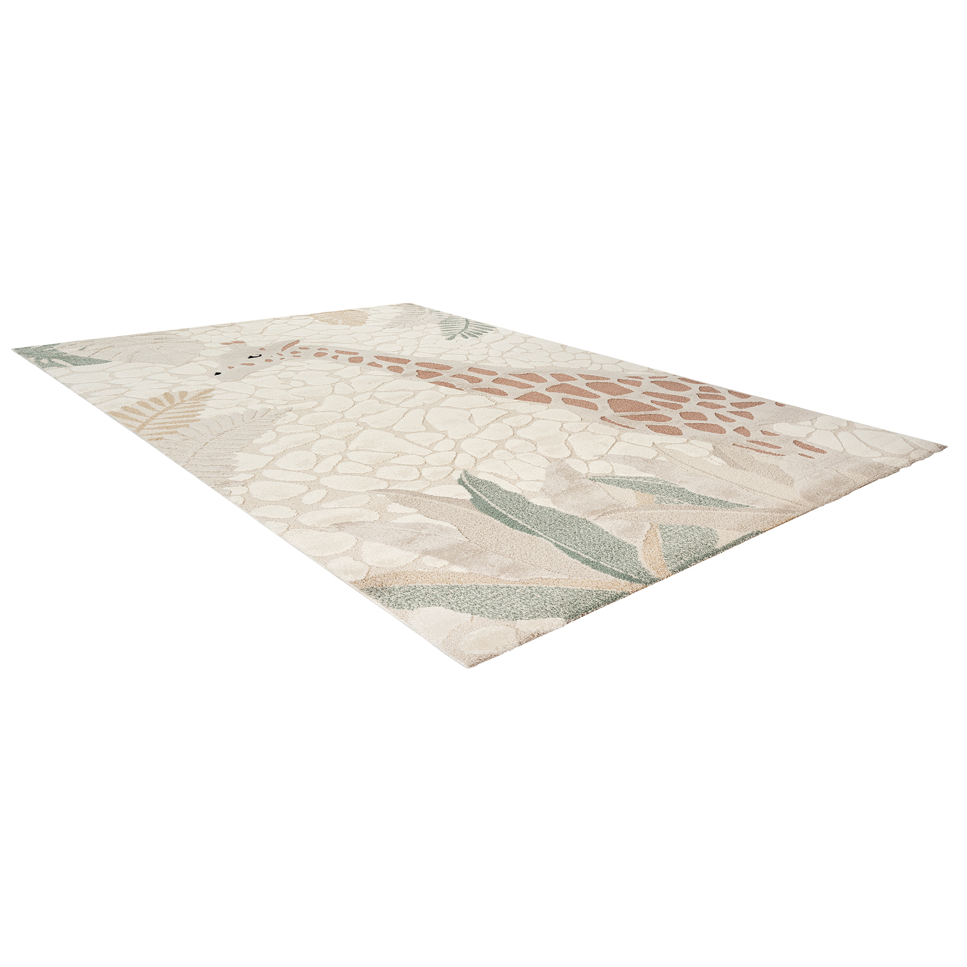 Kinderteppich - cream - Giraffe - 120x170 cm