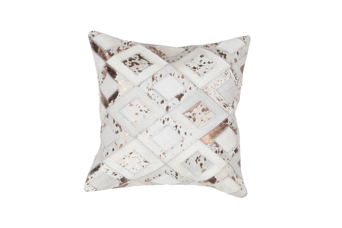 Kissen DAZZLE PILLOW 100 - elfenbein-chrom - 45x45 cm