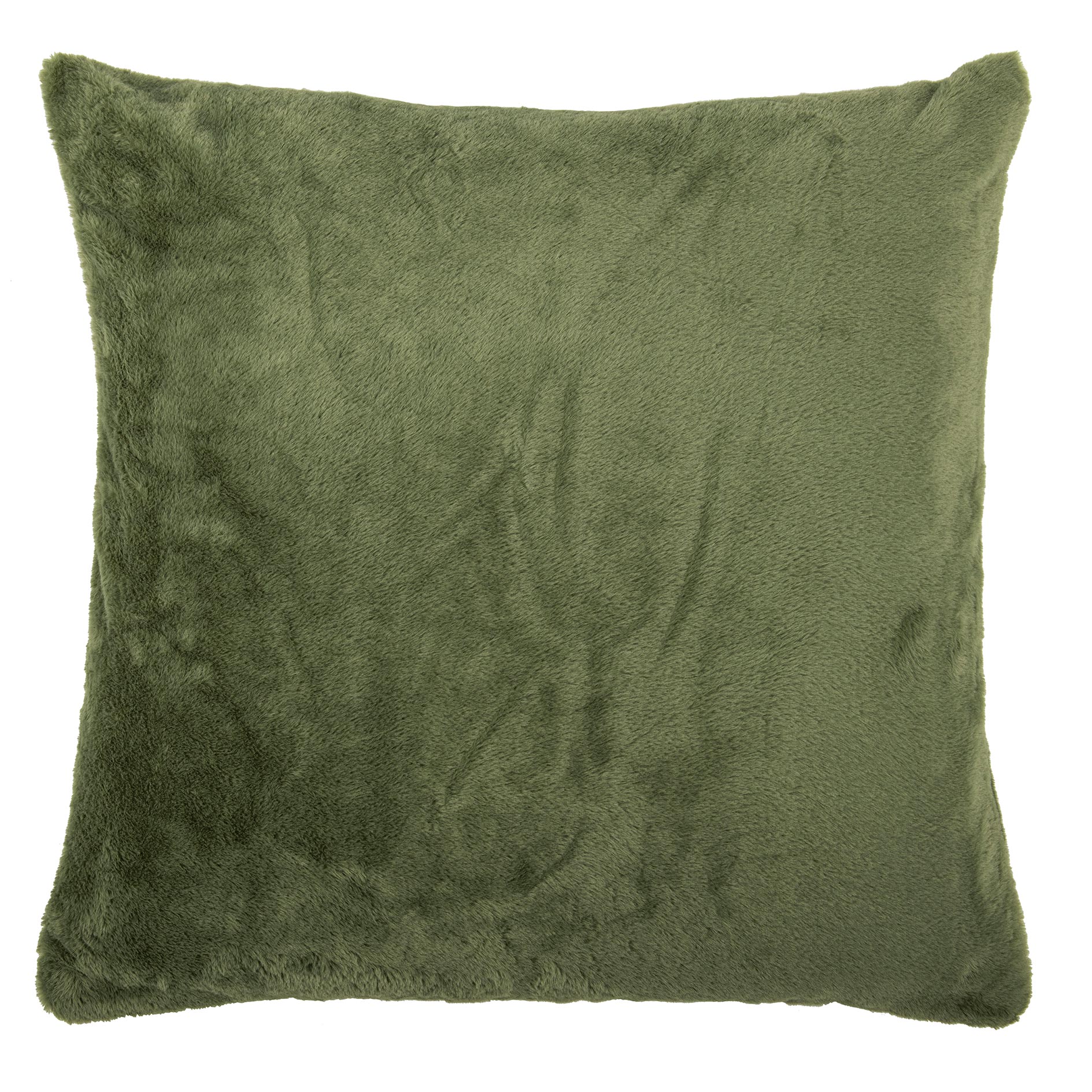 Kissen - olive - Rabbit Fake Fur - 45x45 cm