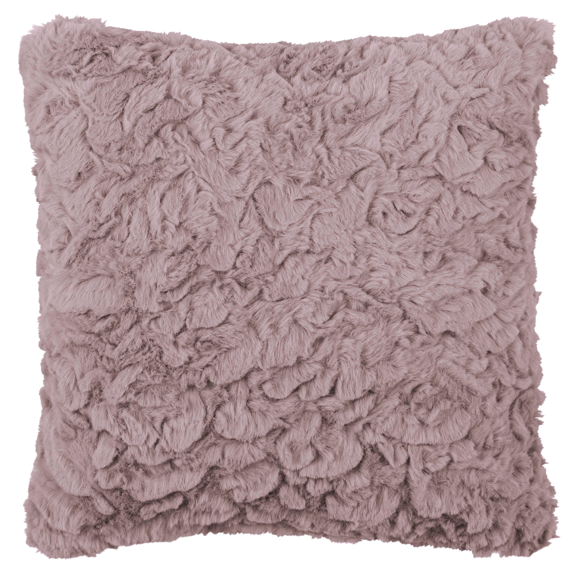 Kissen - rosa - Kunstfell - 60x60 cm