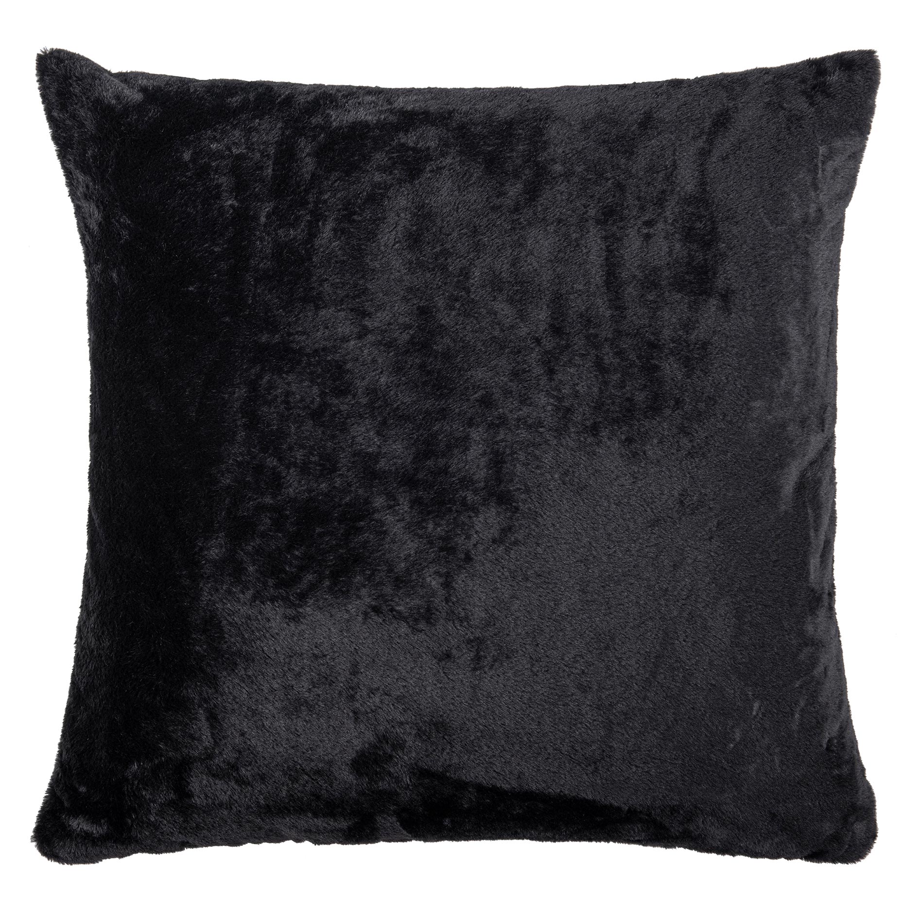 Kissen - schwarz - Rabbit Fake Fur - 45x45 cm