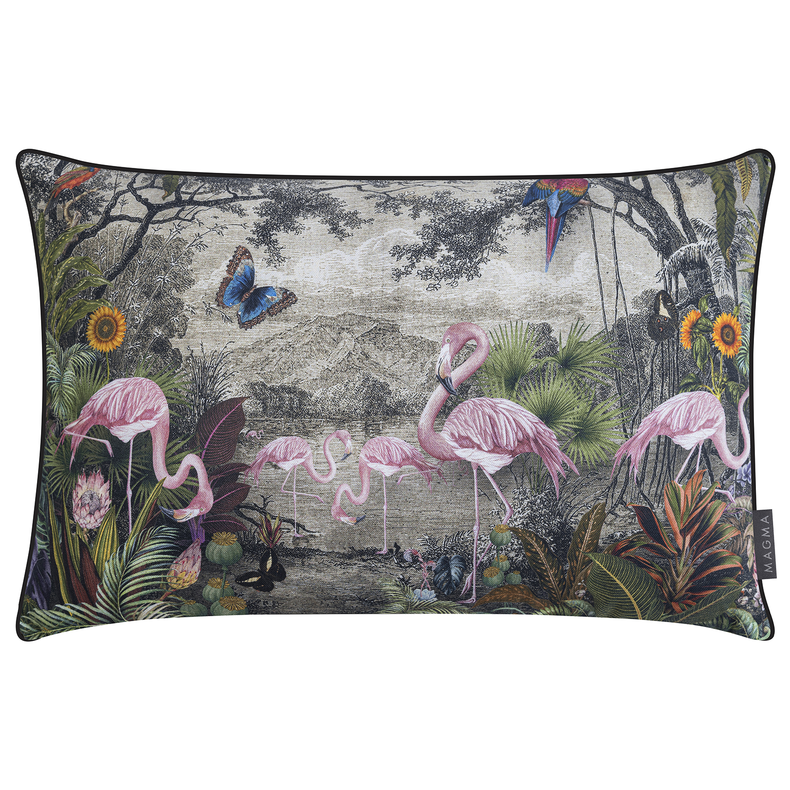 Kissenhülle - bunt - Flamingo - 40x60 cm