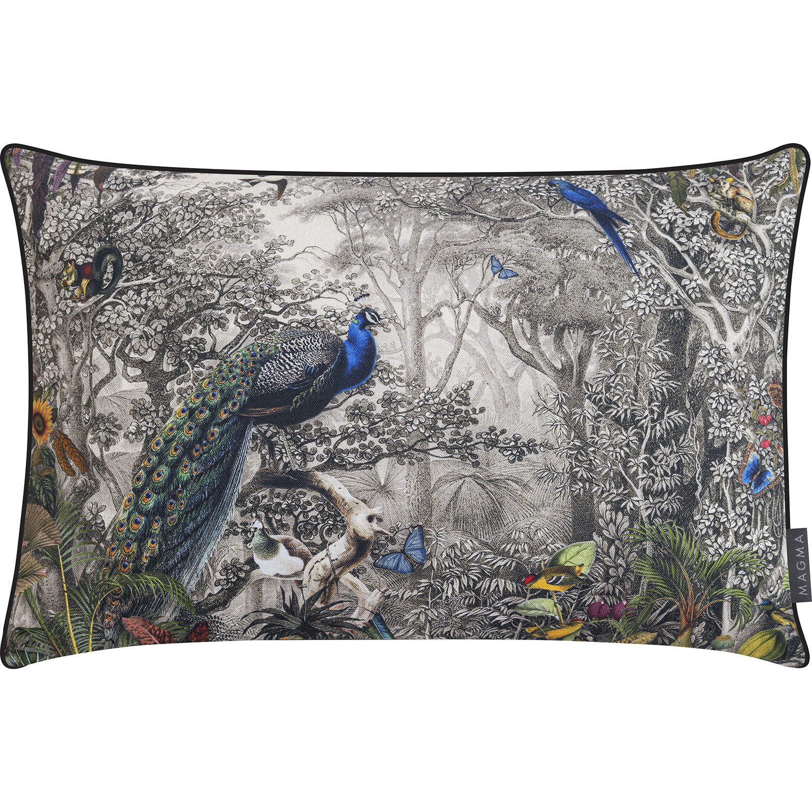 Kissenhülle - bunt - Pfau - 60x40 cm