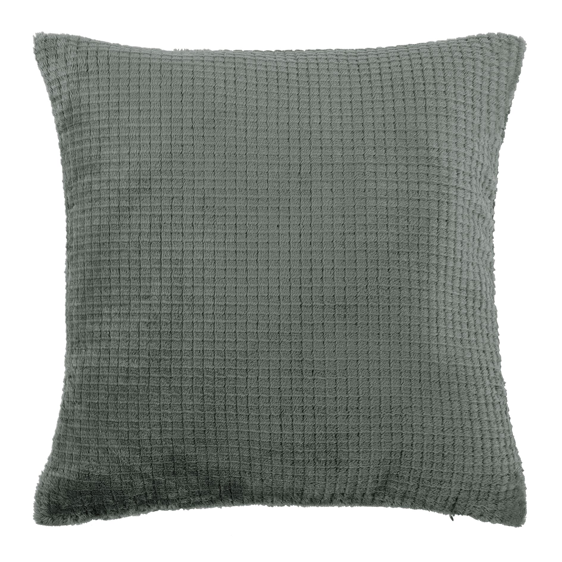 Kissenhülle - dunkelgrau - Flanell-Jacquard - 40x40 cm