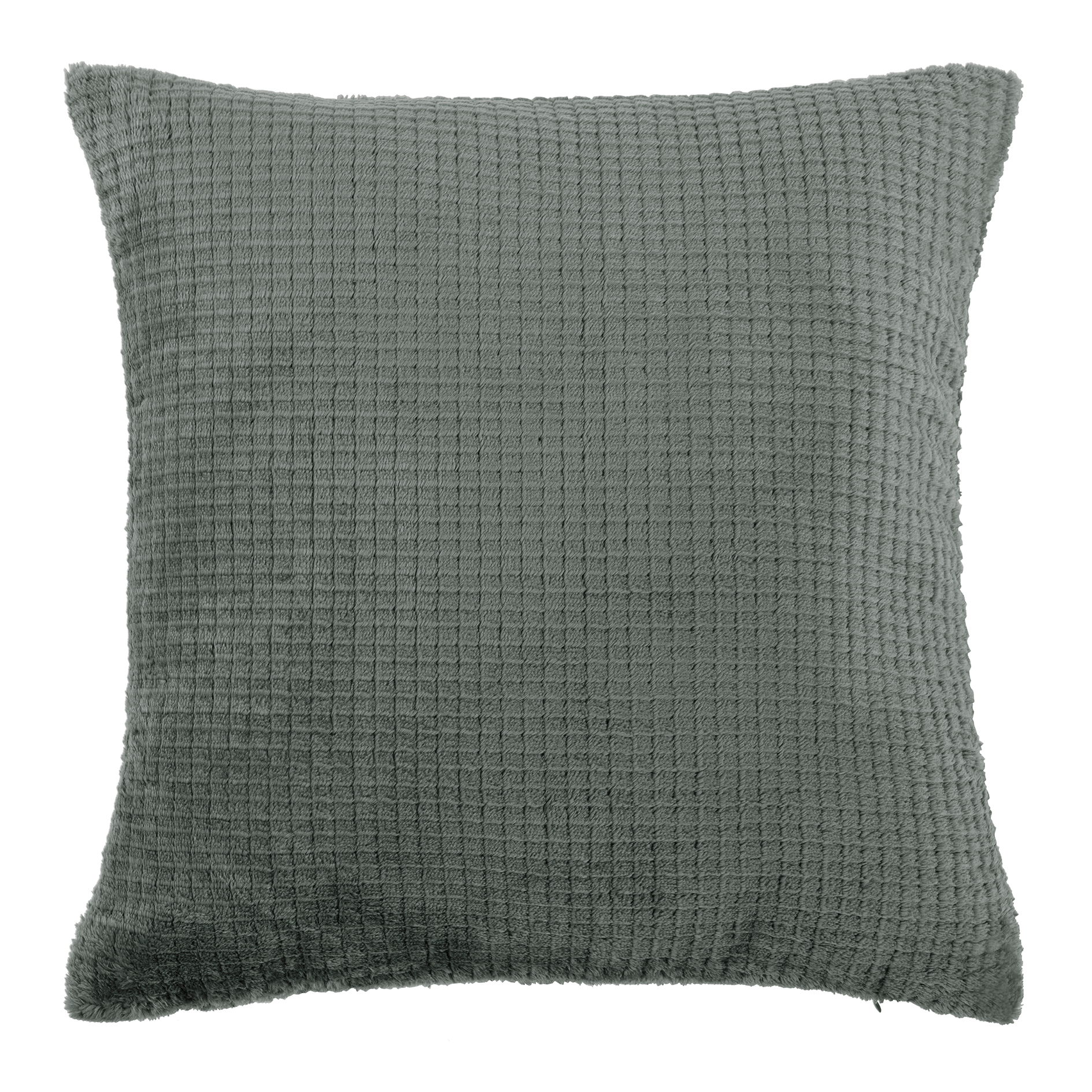 Kissenhülle - dunkelgrau - Flanell-Jacquard - 60x60 cm