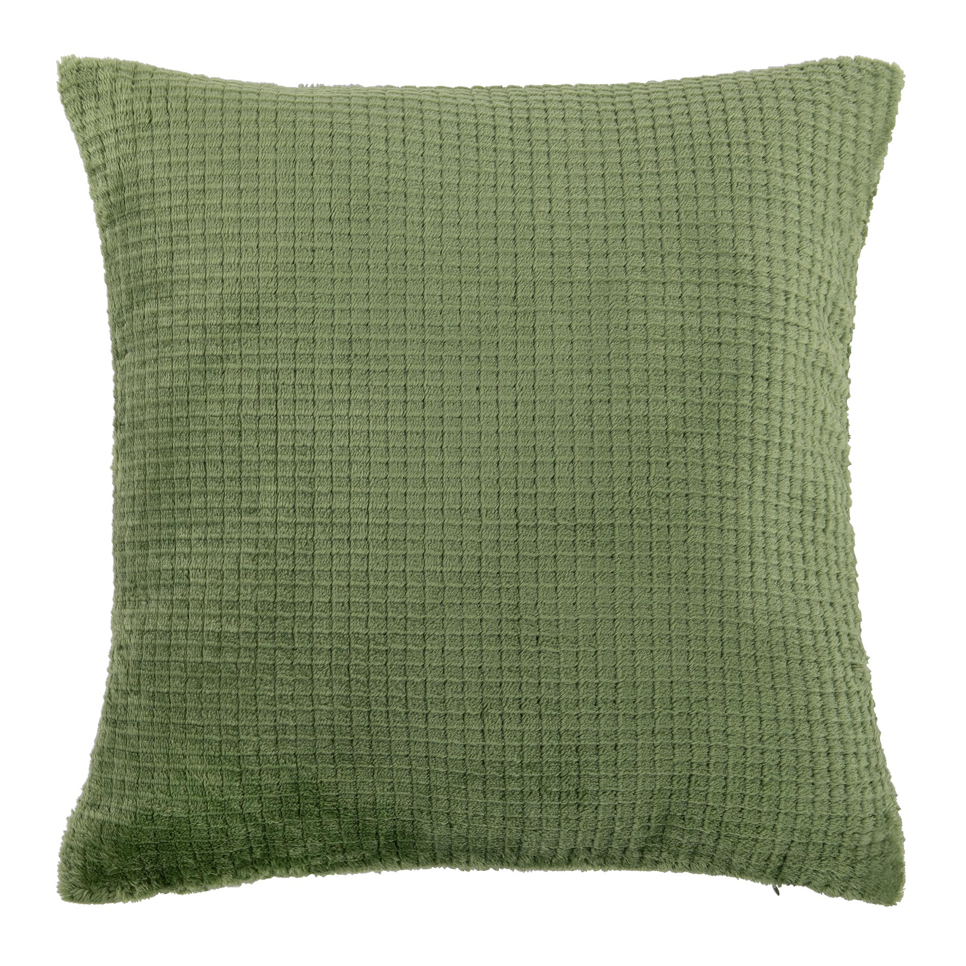 Kissenhülle - olive - Flanell-Jacquard - 40x40 cm